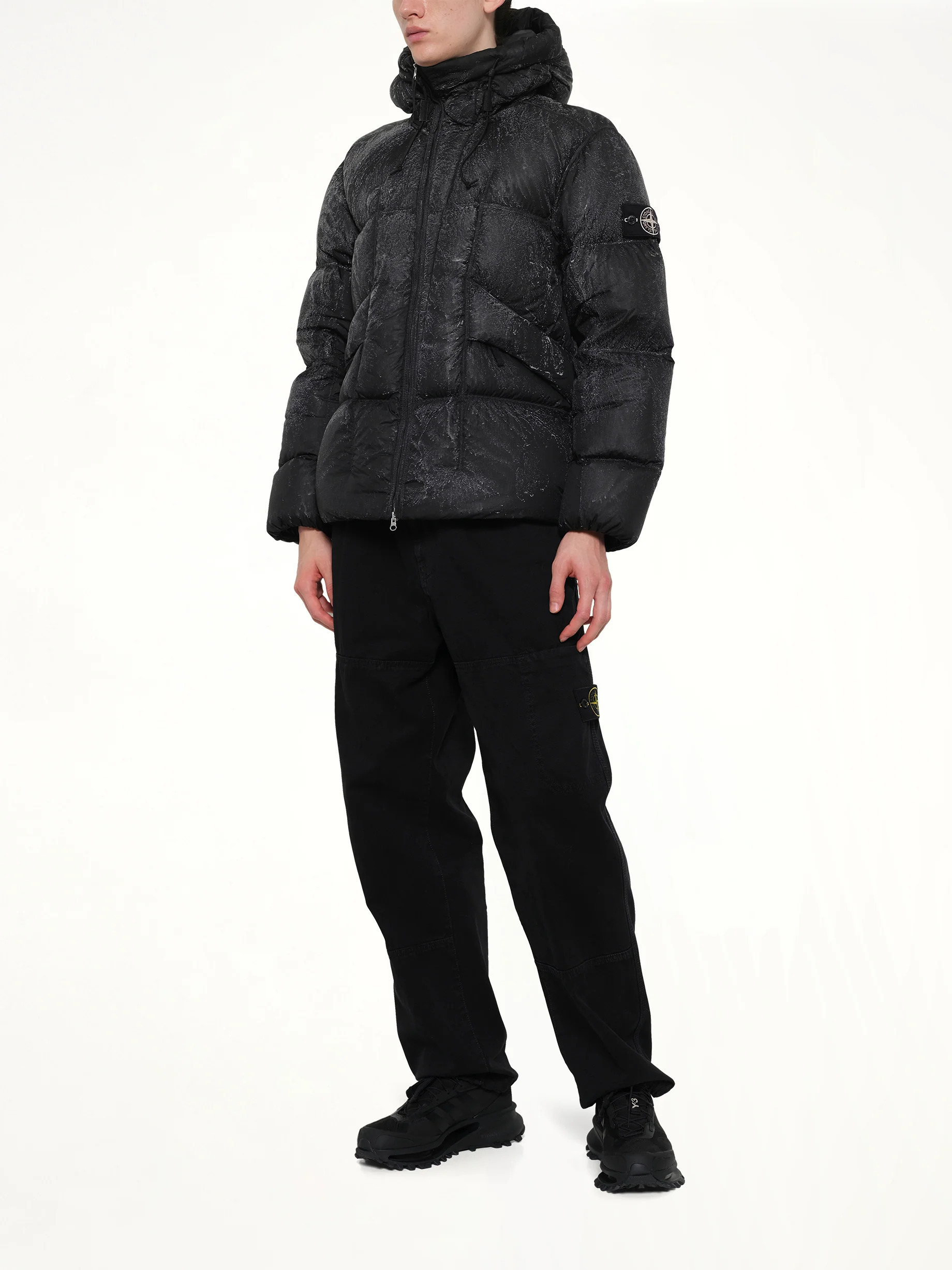 4100062 Hand Sprayed Reflective Puffer in Black - Image 4