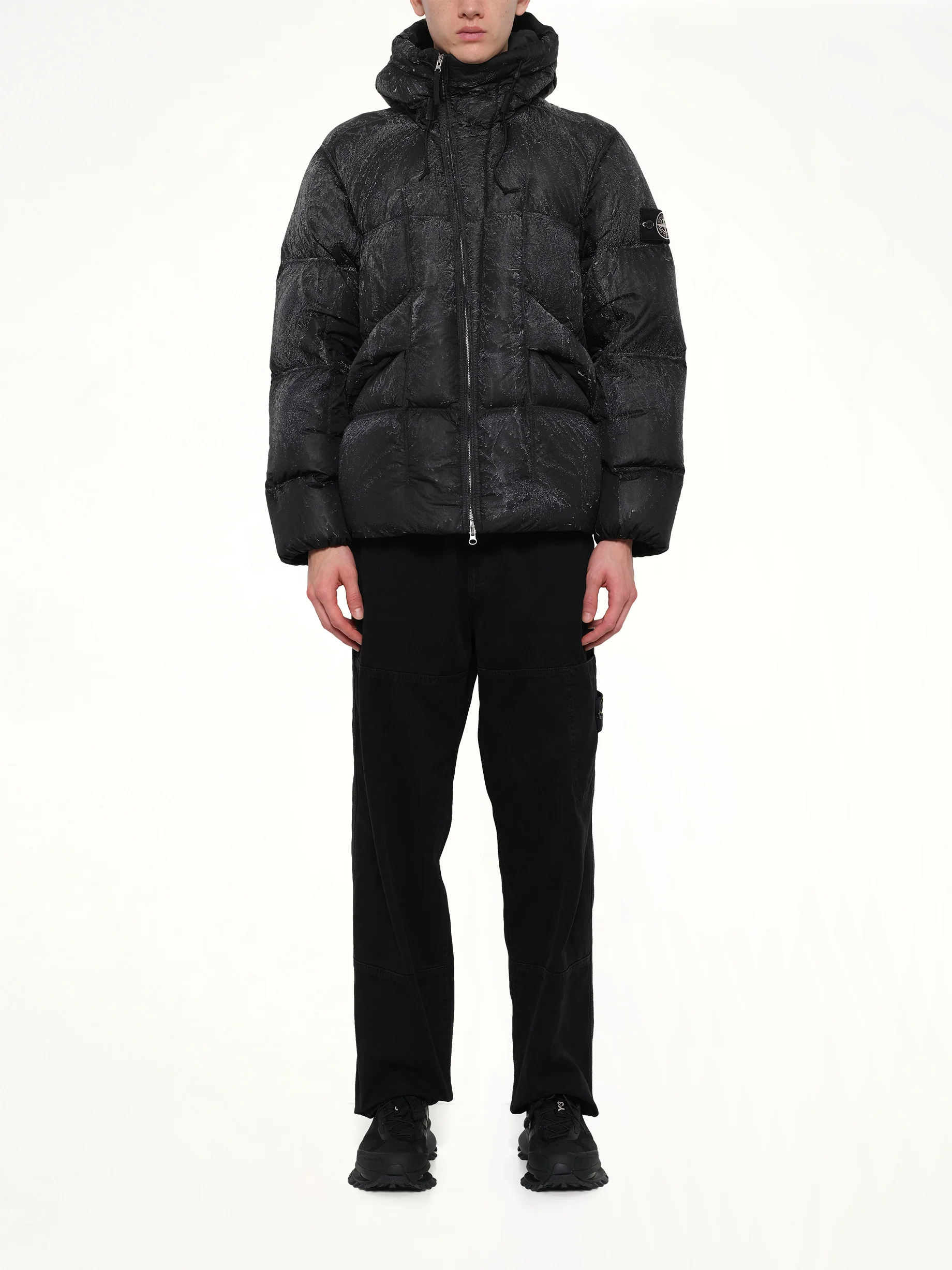 4100062 Hand Sprayed Reflective Puffer in Black - Image 7