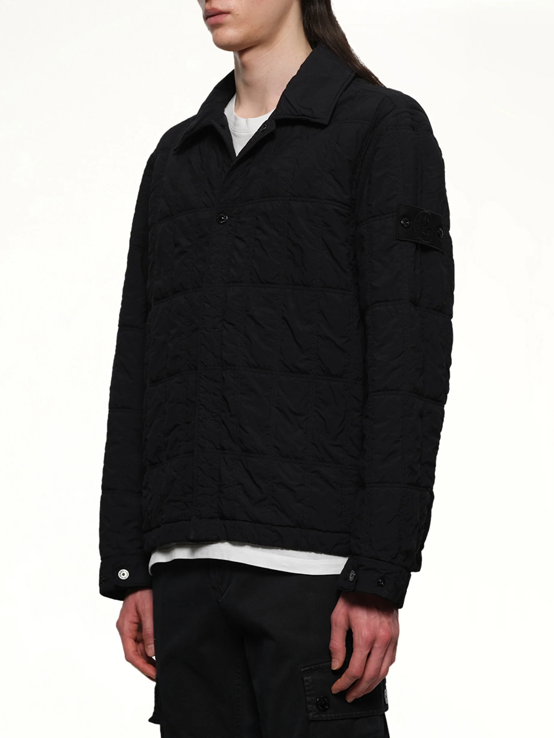 410009 Nylon Smerigliato Jacket in Black - Image 3