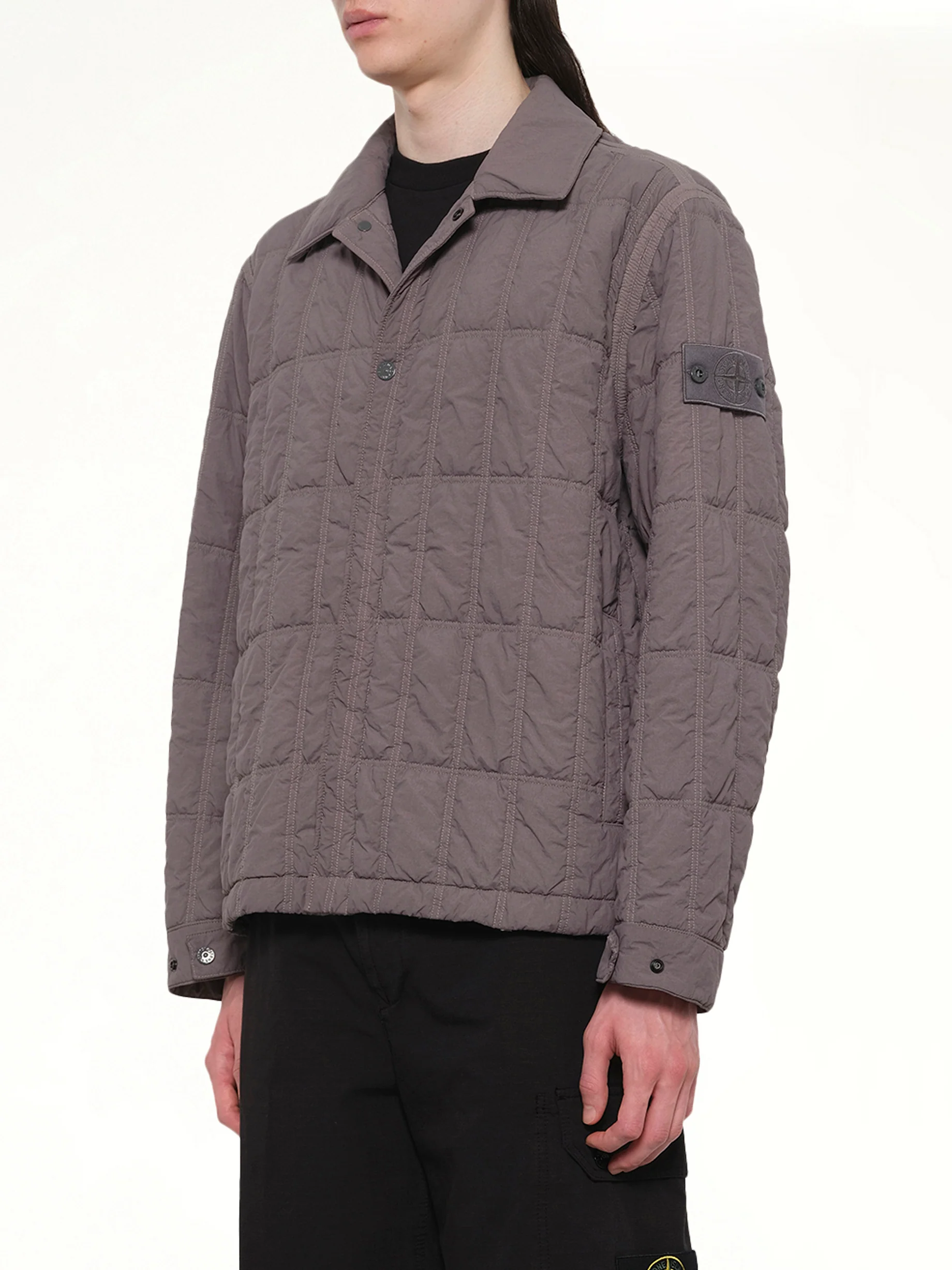 410009 Nylon Smerigliato Jacket in Dark Grey - Image 3
