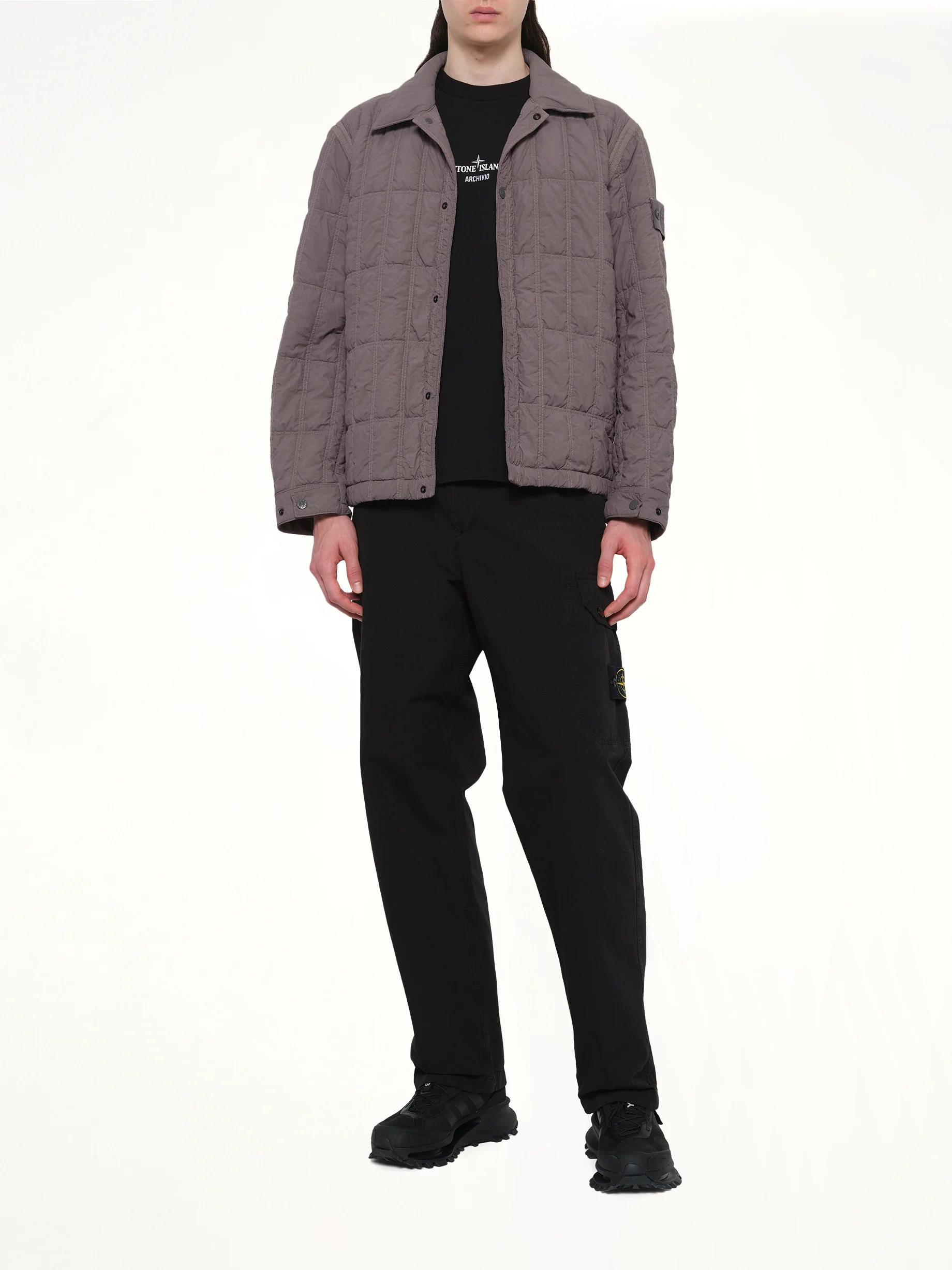 410009 Nylon Smerigliato Jacket in Dark Grey - Image 4