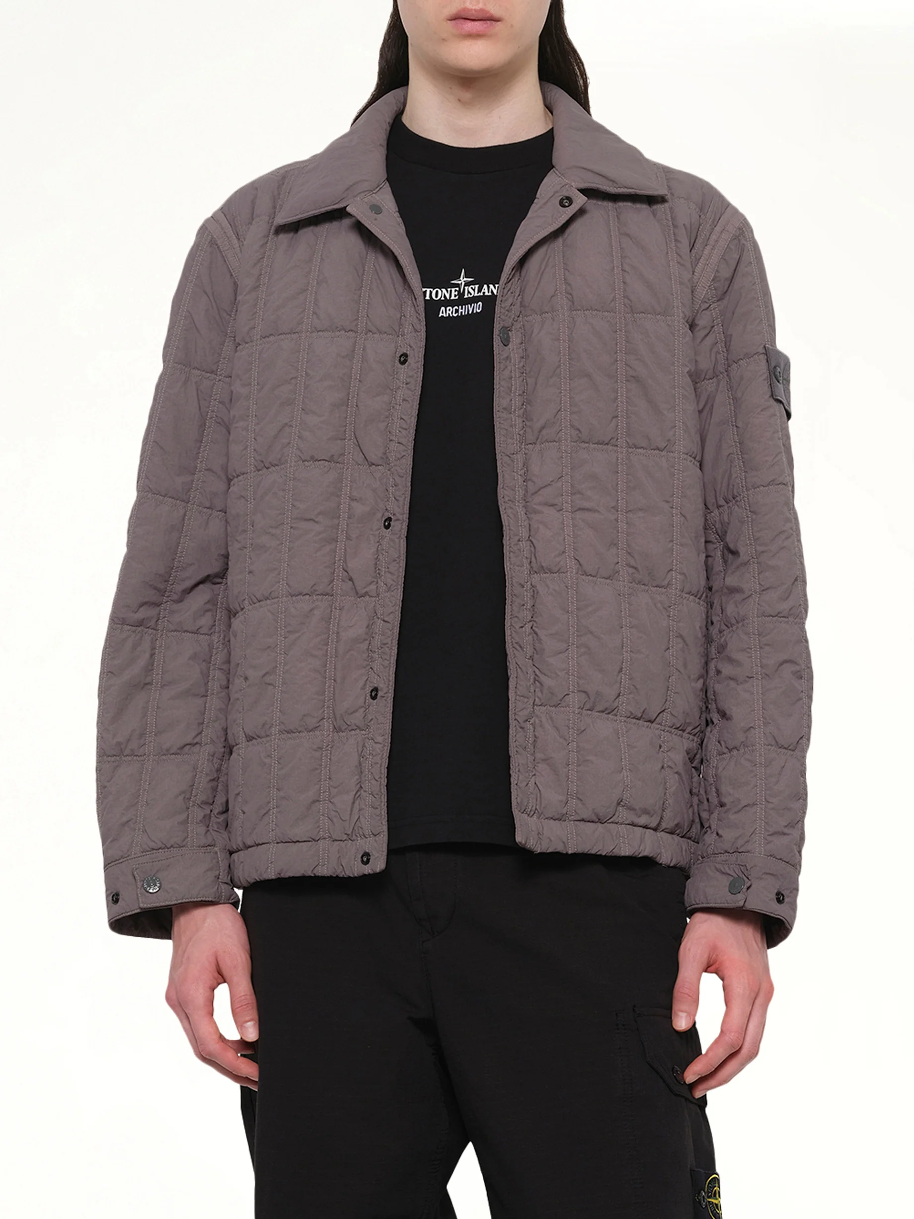 410009 Nylon Smerigliato Jacket in Dark Grey - Image 6