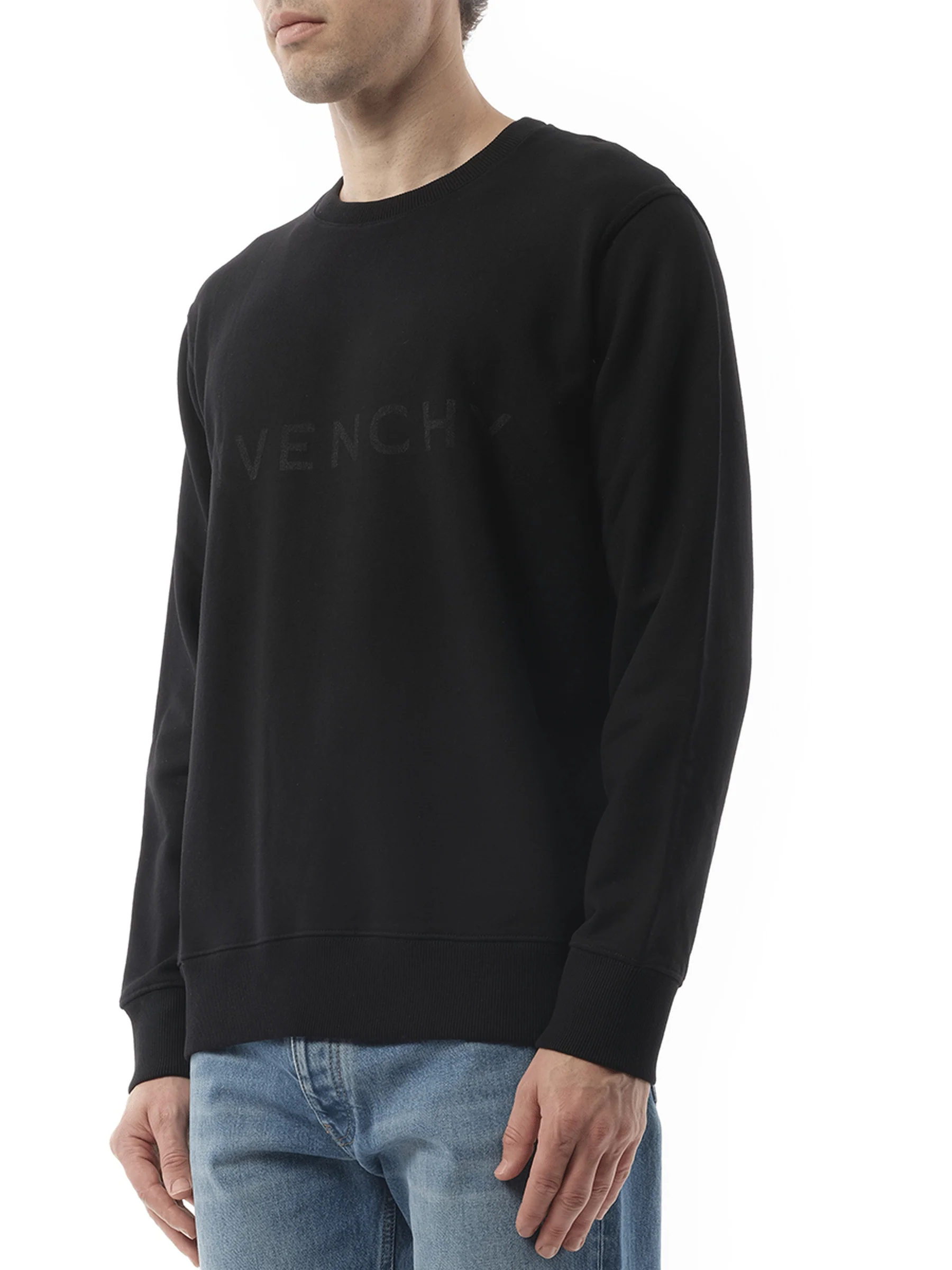 4G Archetype Spray Sweatshirt in Black/White - Image 5