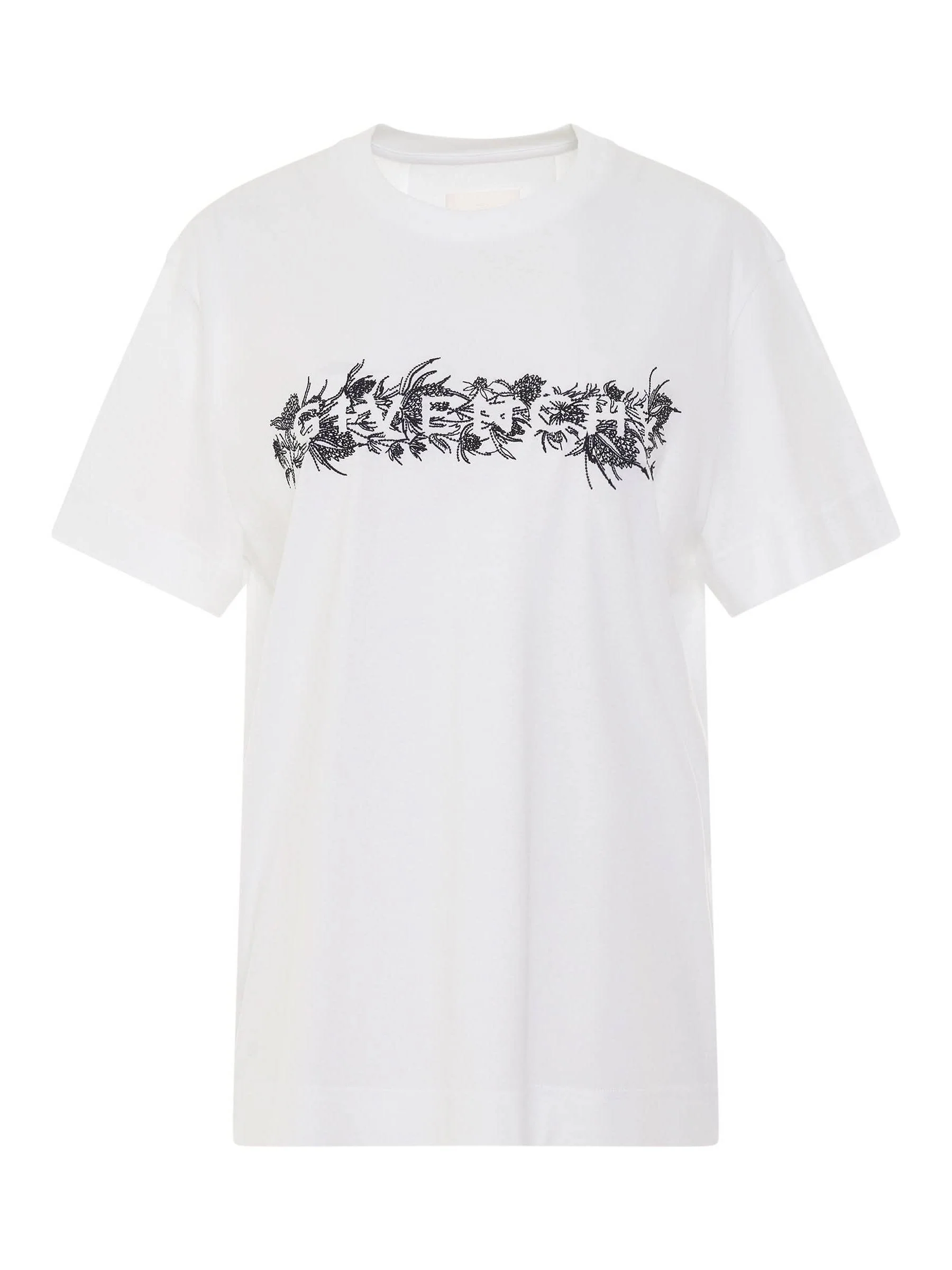 4G Embroidered Logo Thistle T-Shirt in White