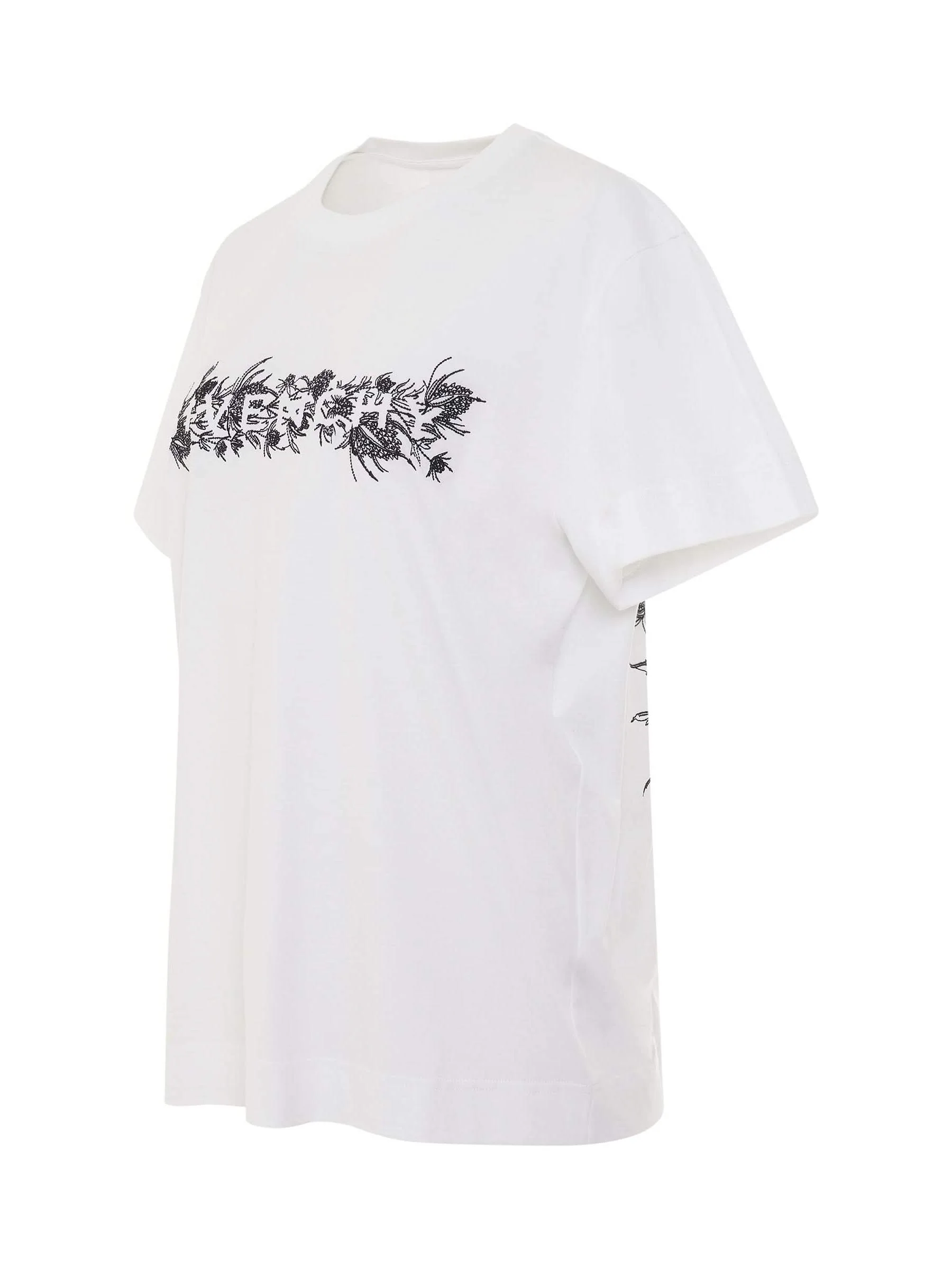 4G Embroidered Logo Thistle T-Shirt in White - Image 2