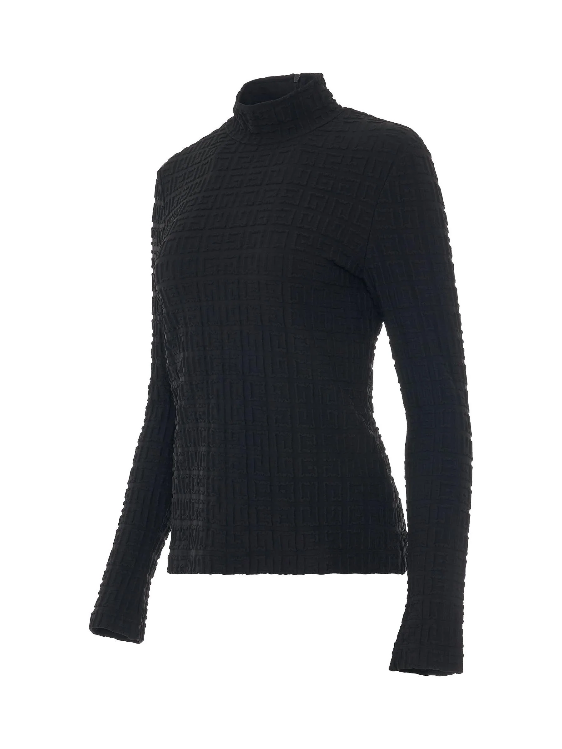 4G Jacquard Cyclist Long Sleeve Top in Black - Image 2