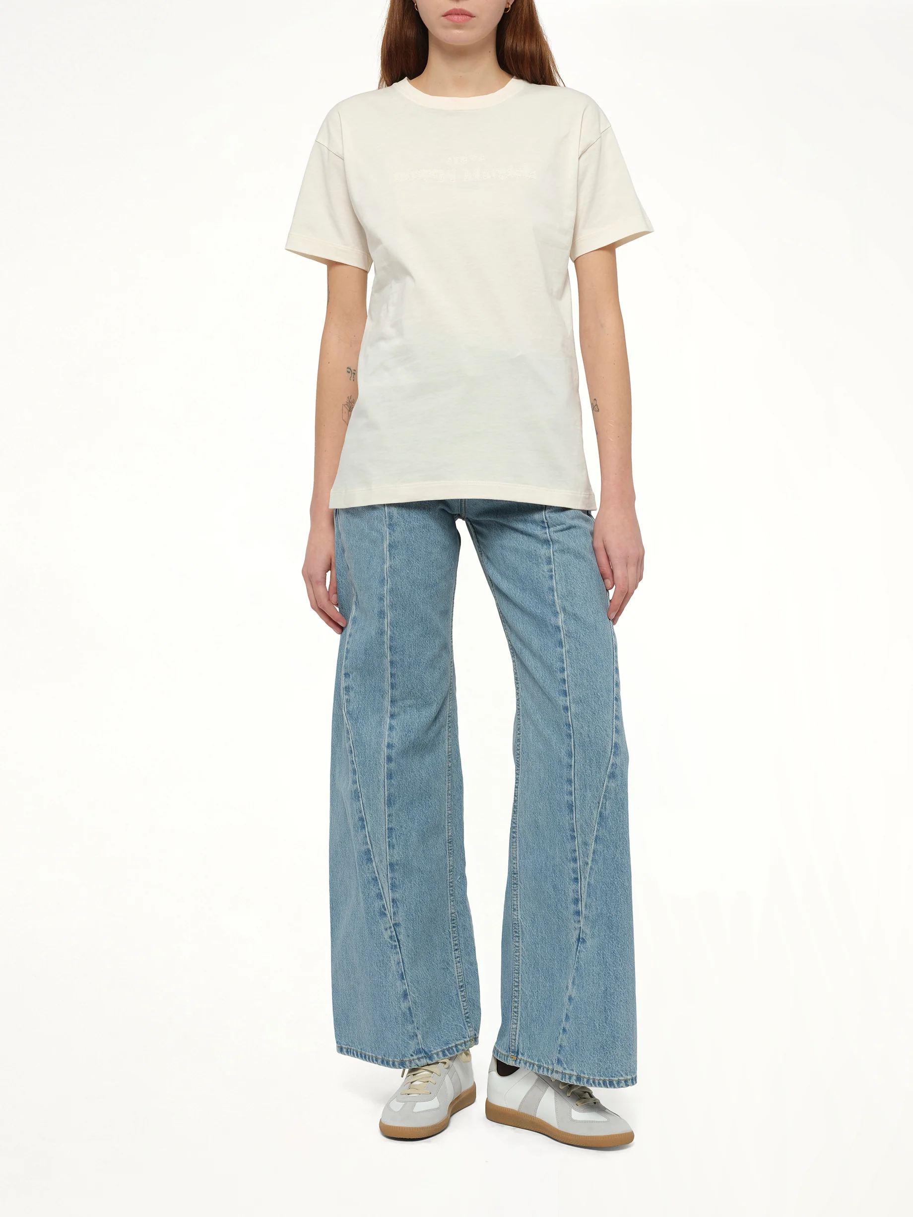 Cut Out Waistband Relaxed Fit Denim Jeans - Image 4