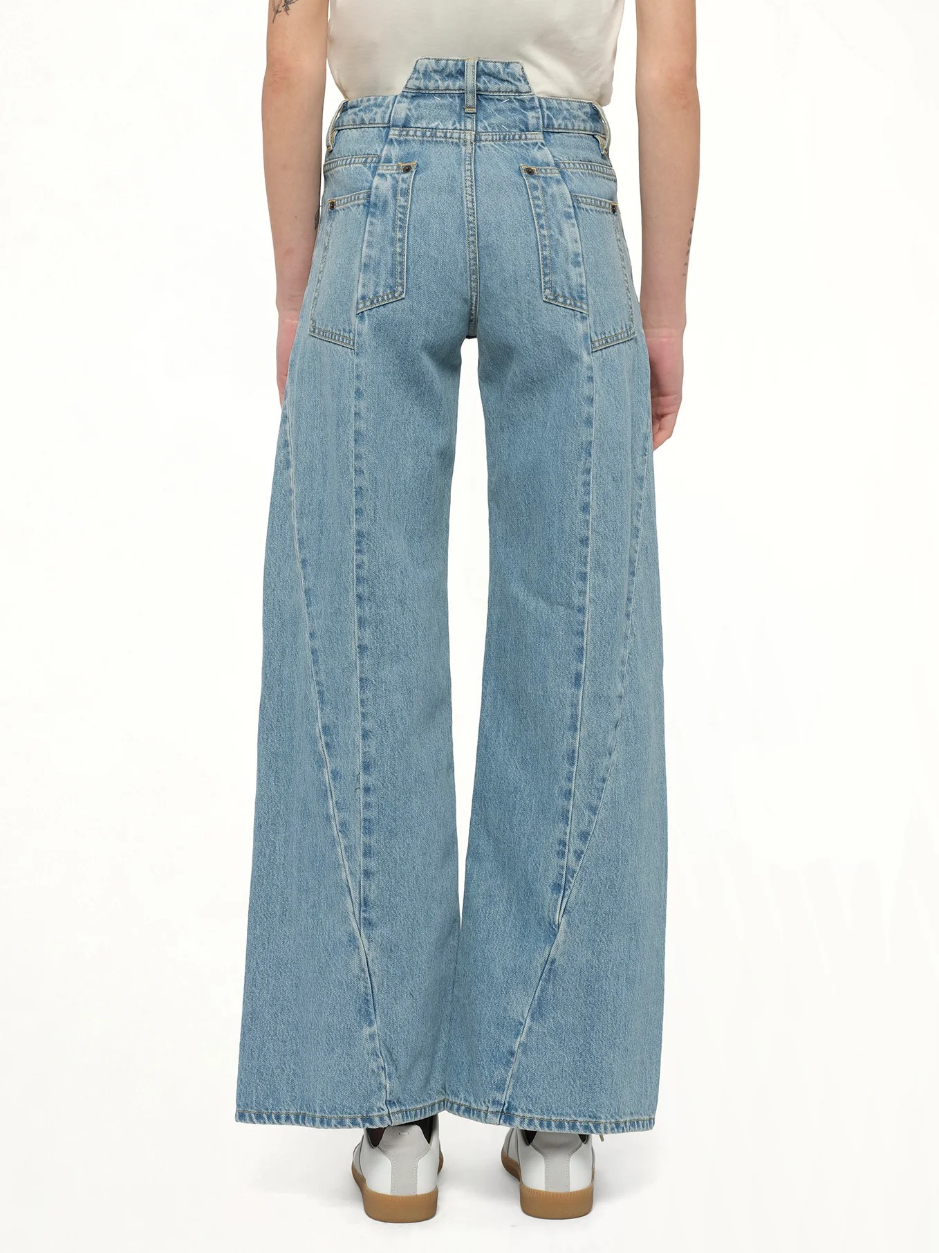 Cut Out Waistband Relaxed Fit Denim Jeans - Image 6