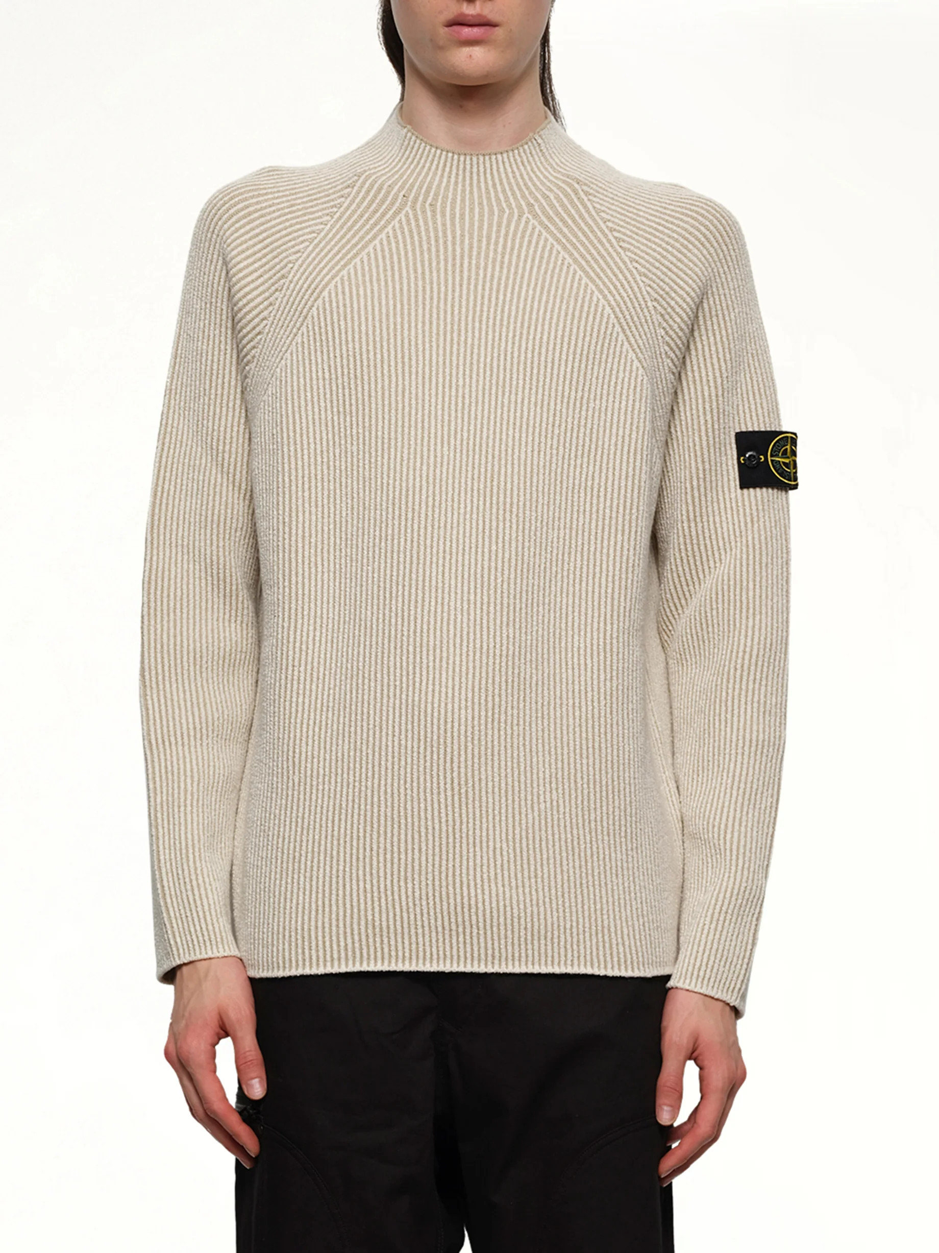 510002 Wool Crew Neck Sweater in Ivory