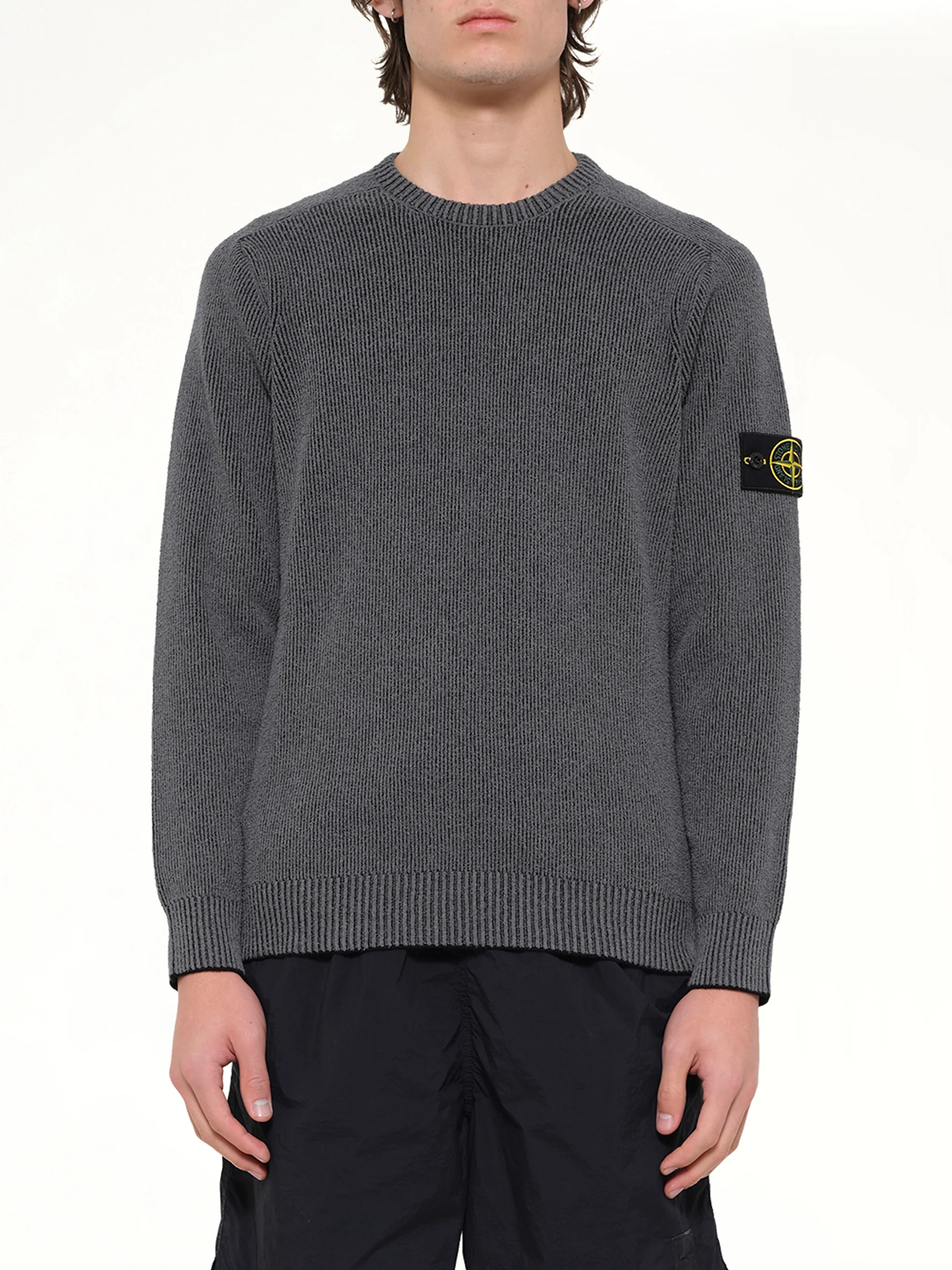 5100033 Crew Neck in Melange Charcoal