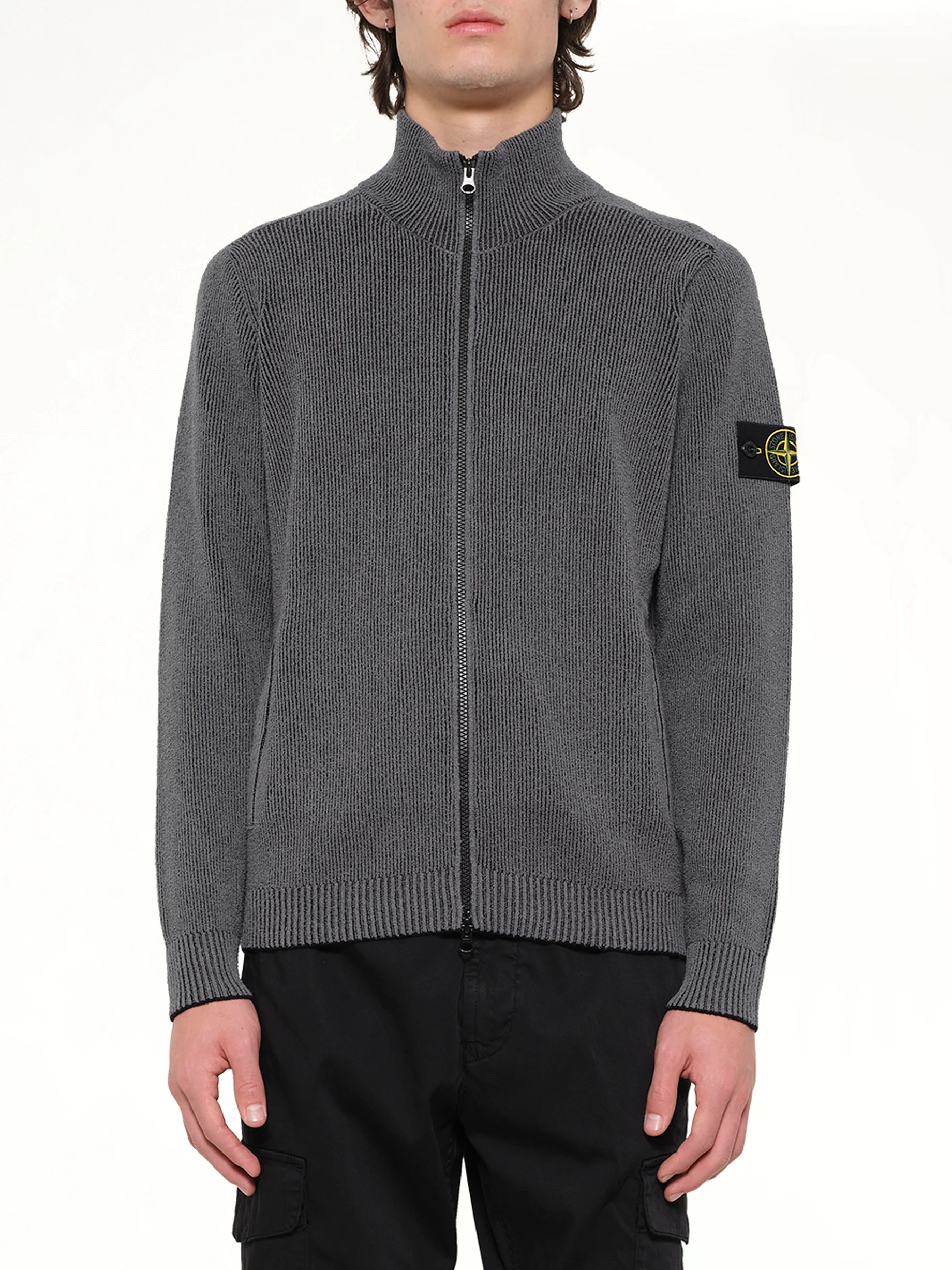 5100034 Cardigan in Melange Charcoal