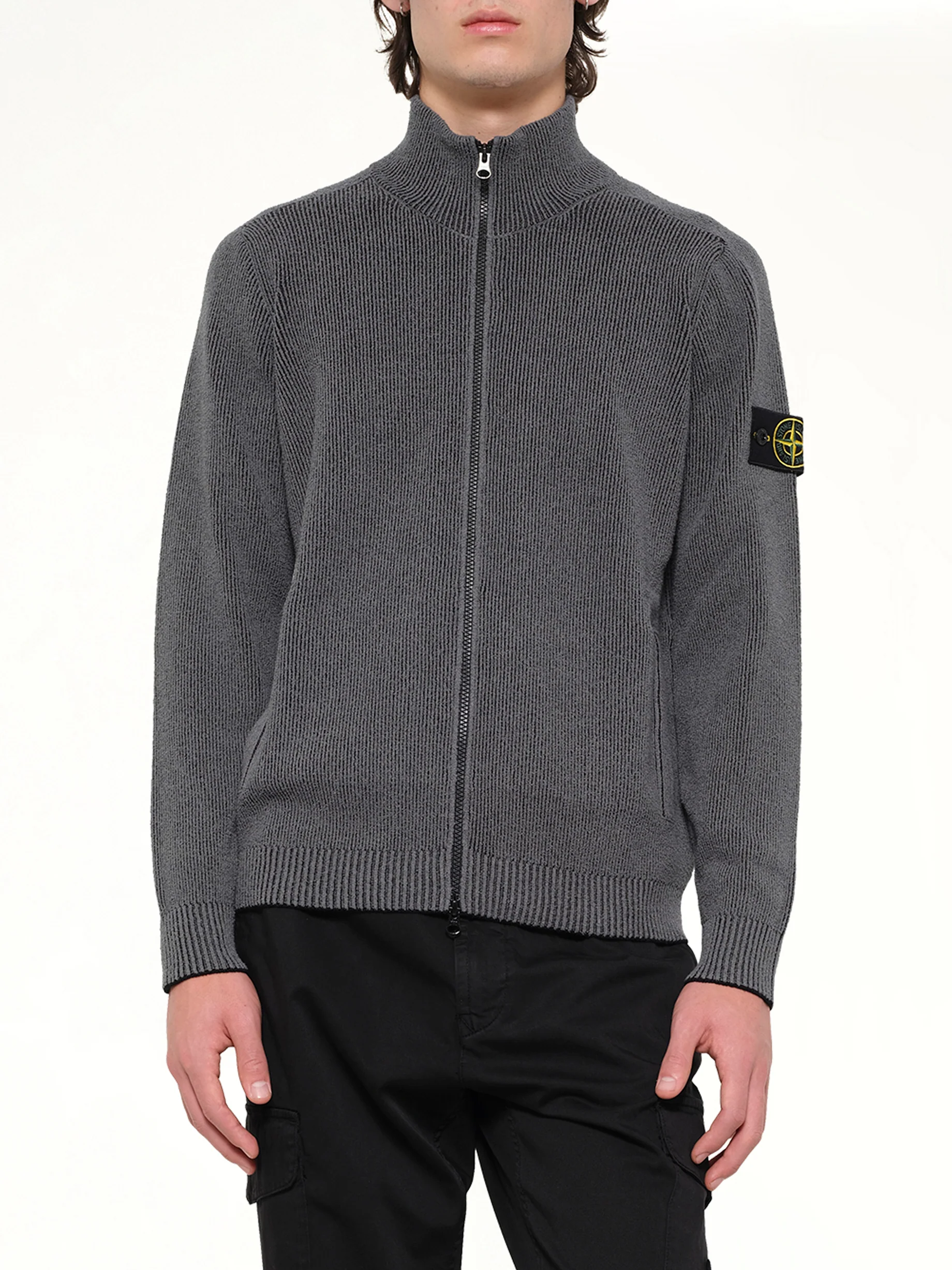 5100034 Cardigan in Melange Charcoal - Image 6