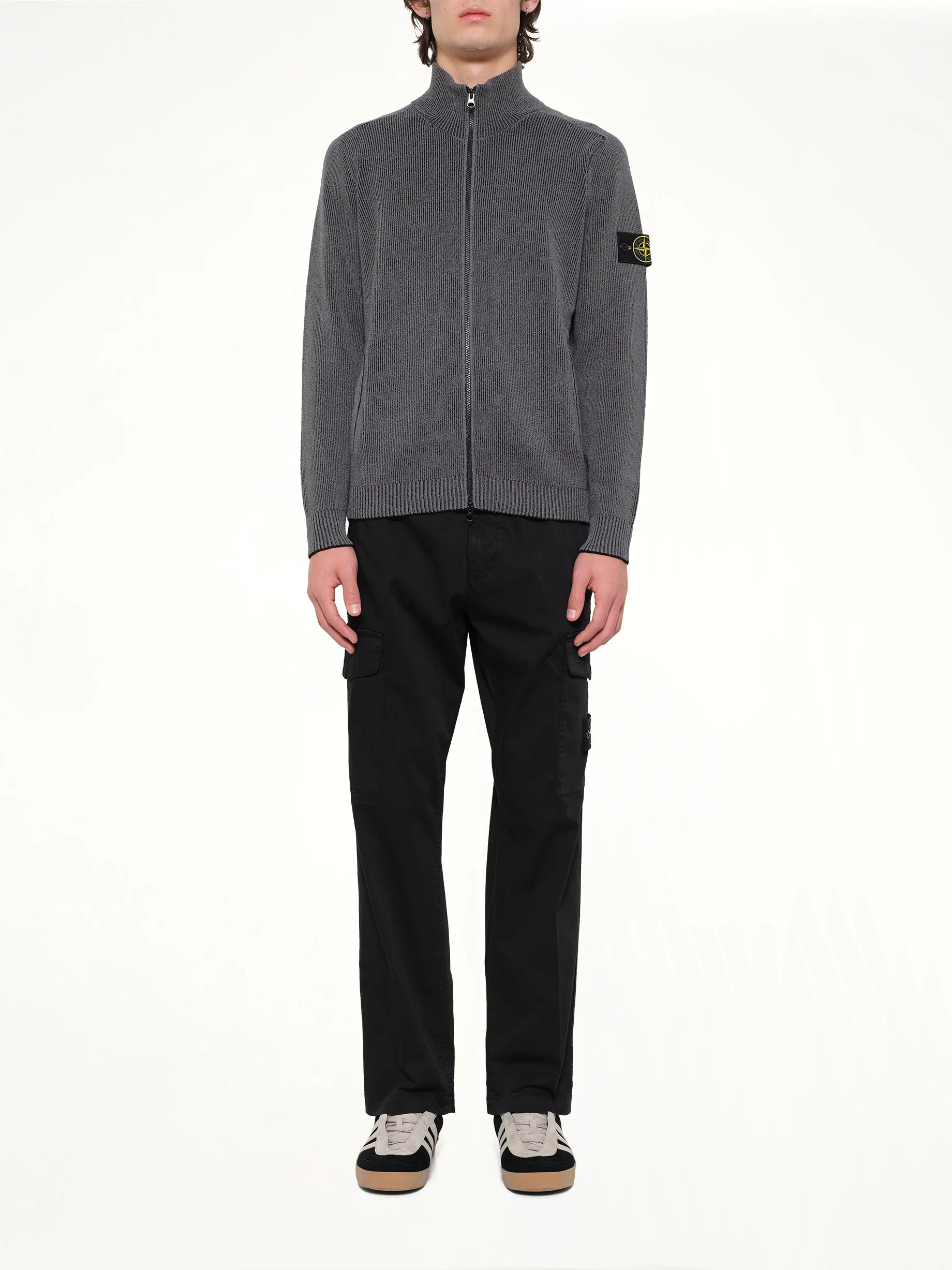 5100034 Cardigan in Melange Charcoal - Image 7