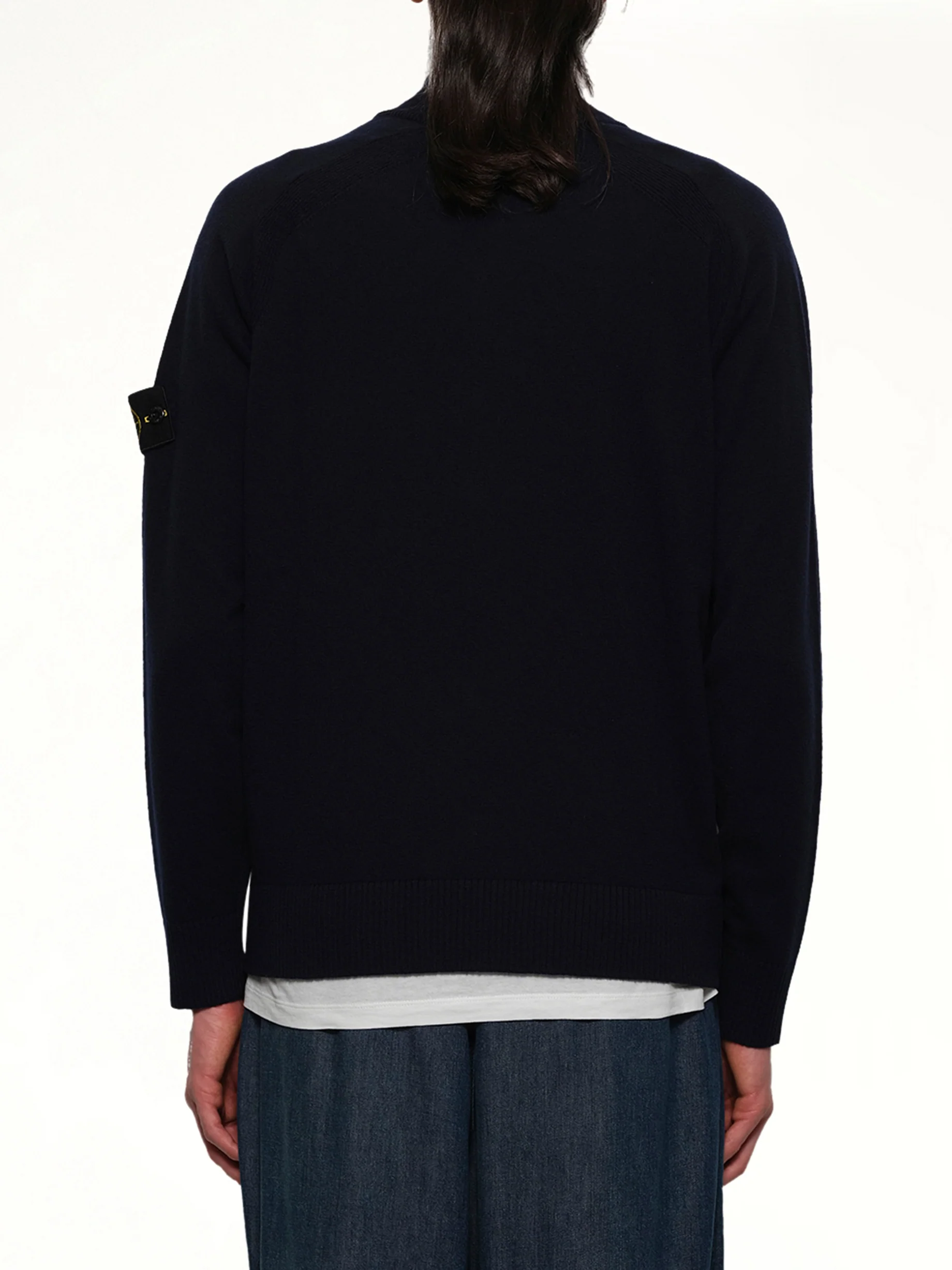 510004 Zip Knit Cardigan in Navy Blue - Image 5