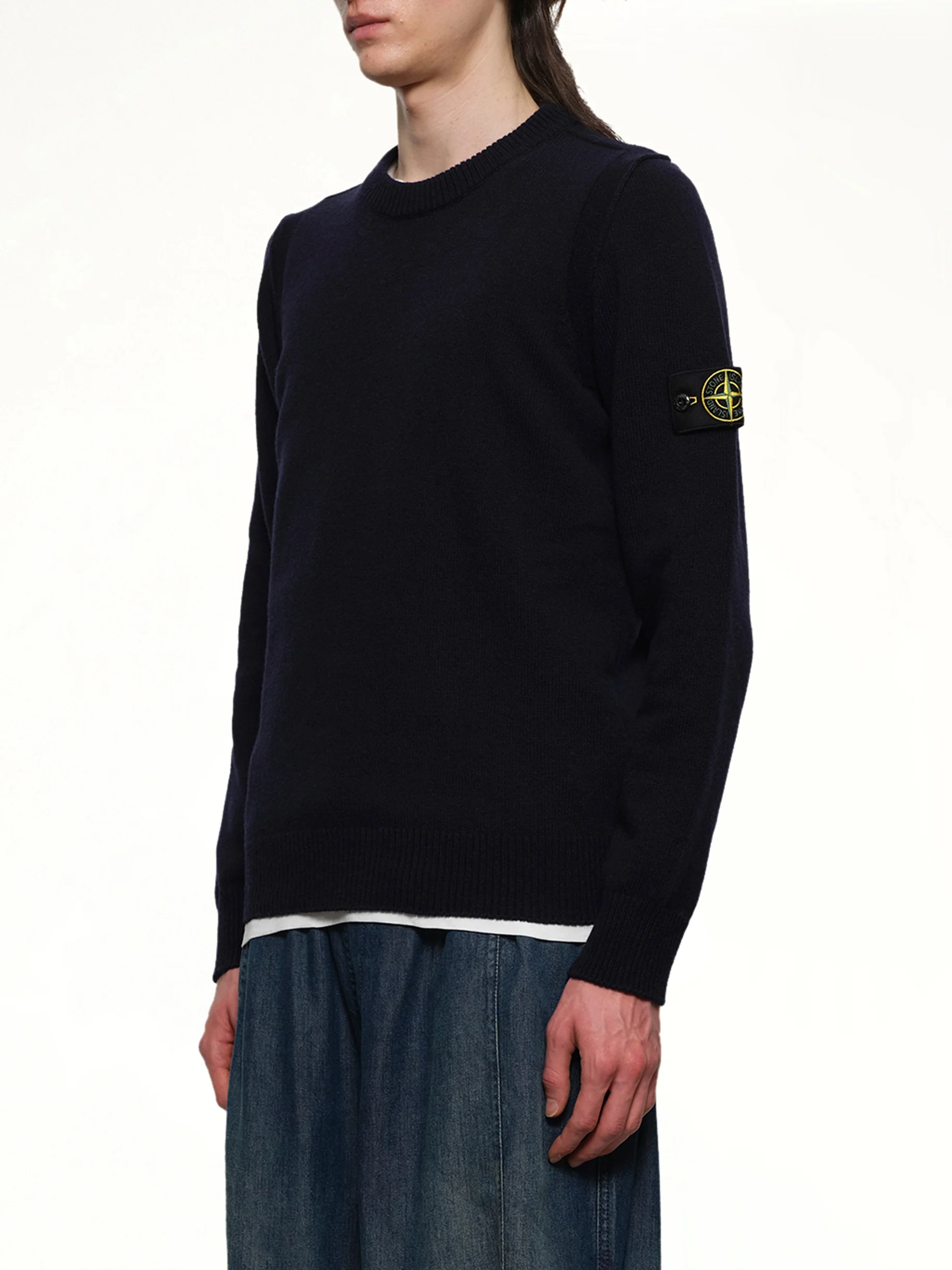510007 Crewneck Sweater in Navy Blue - Image 3