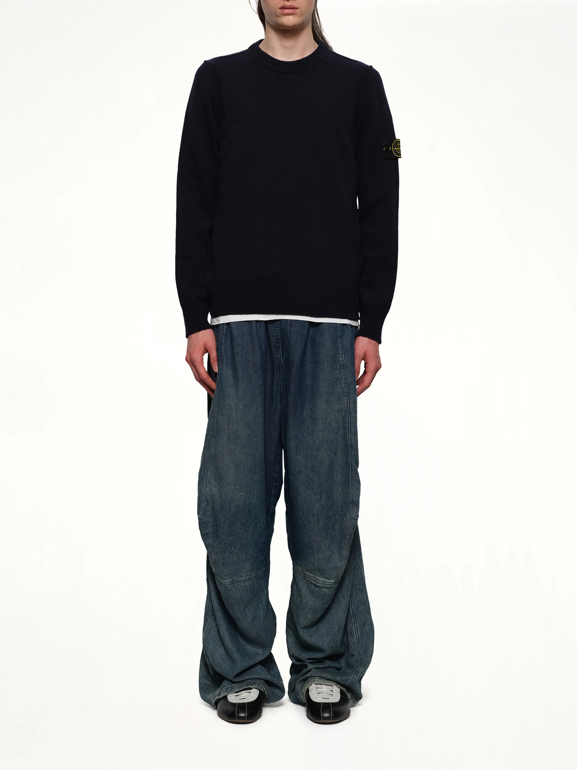 510007 Crewneck Sweater in Navy Blue - Image 7