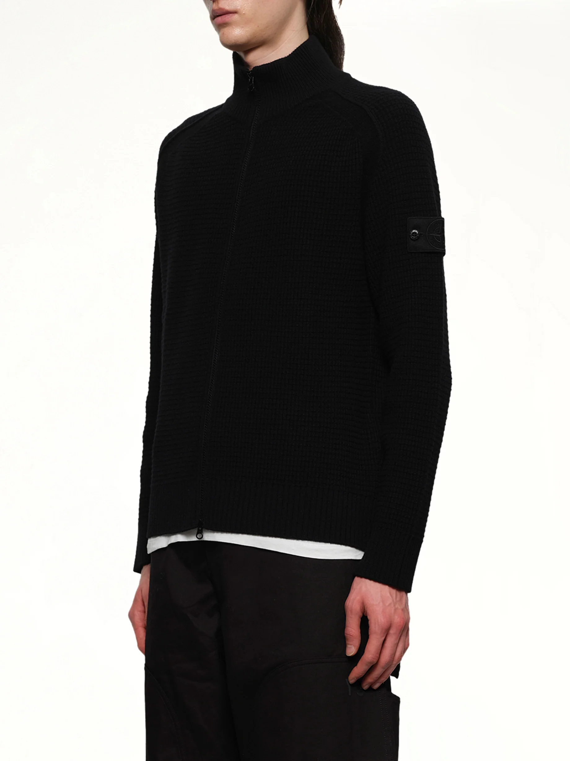 510008 Knit Cardigan in Black - Image 3