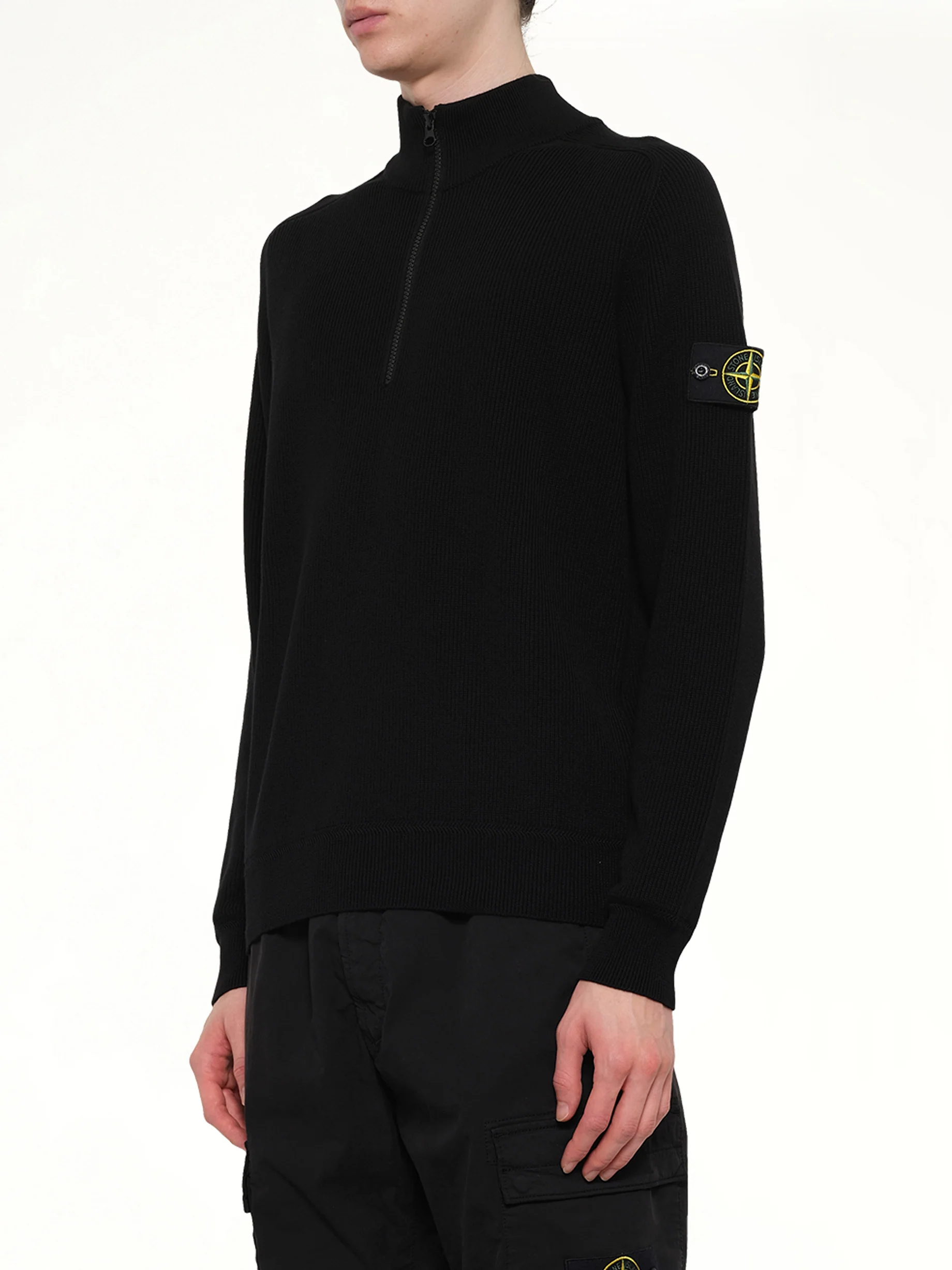 5100124 LS Polo in Black - Image 3