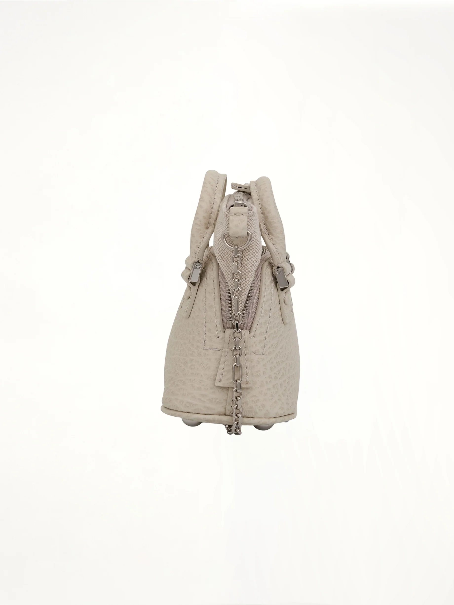 Baby 5AC Leather Bag in Grey - Image 3