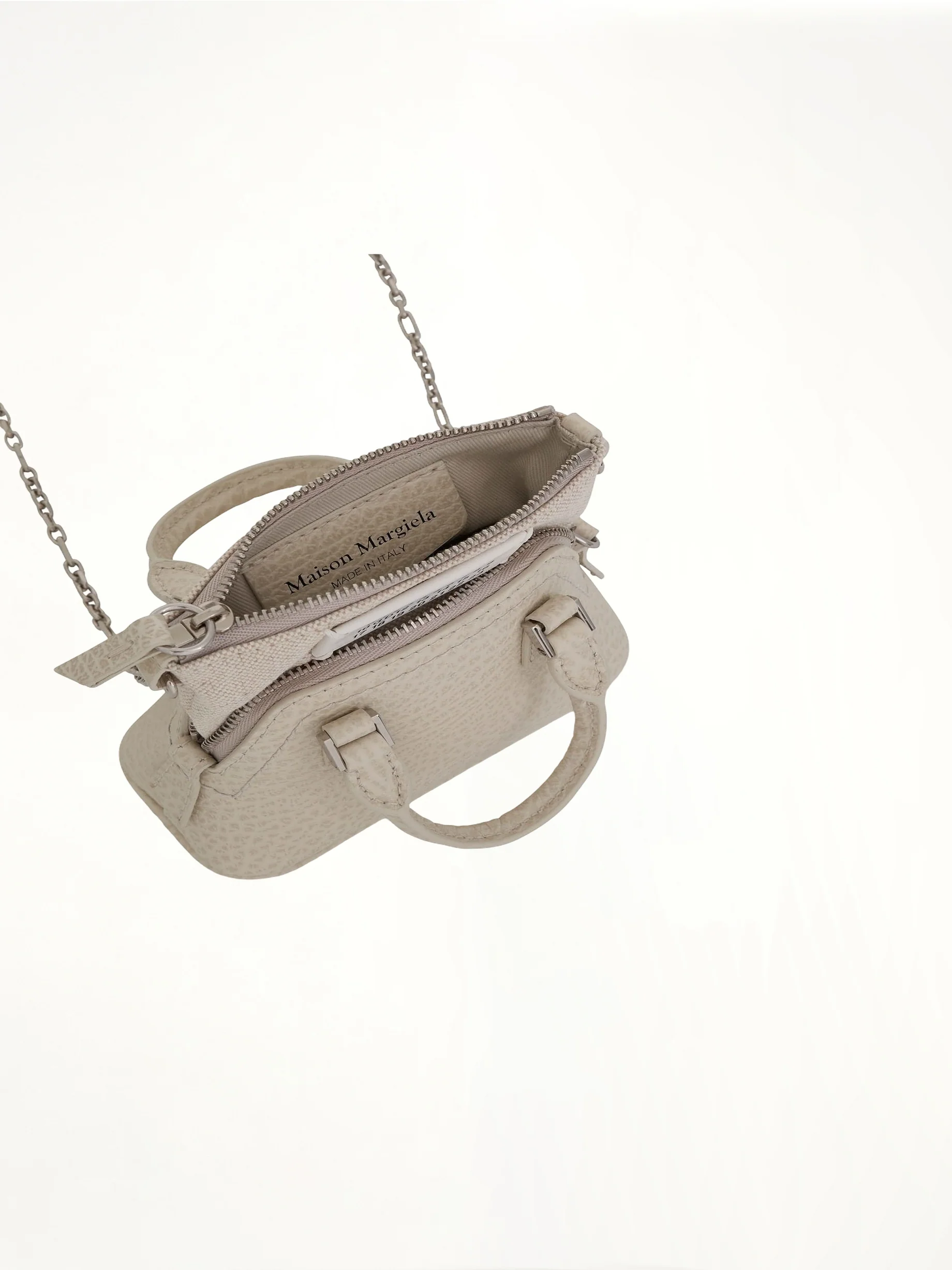 Baby 5AC Leather Bag in Grey - Image 5