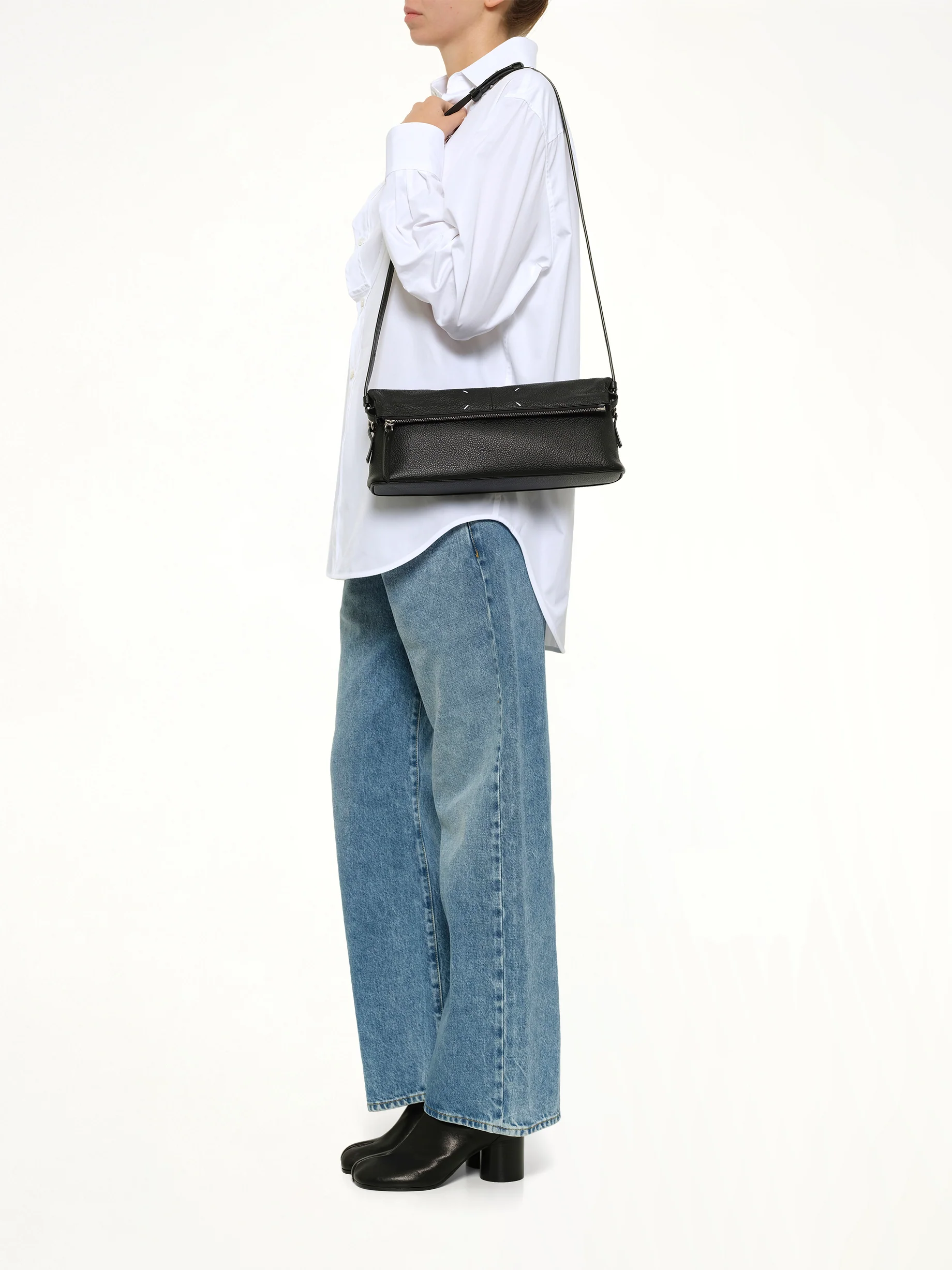 5AC Soft Pouch Bag in Black - Image 7