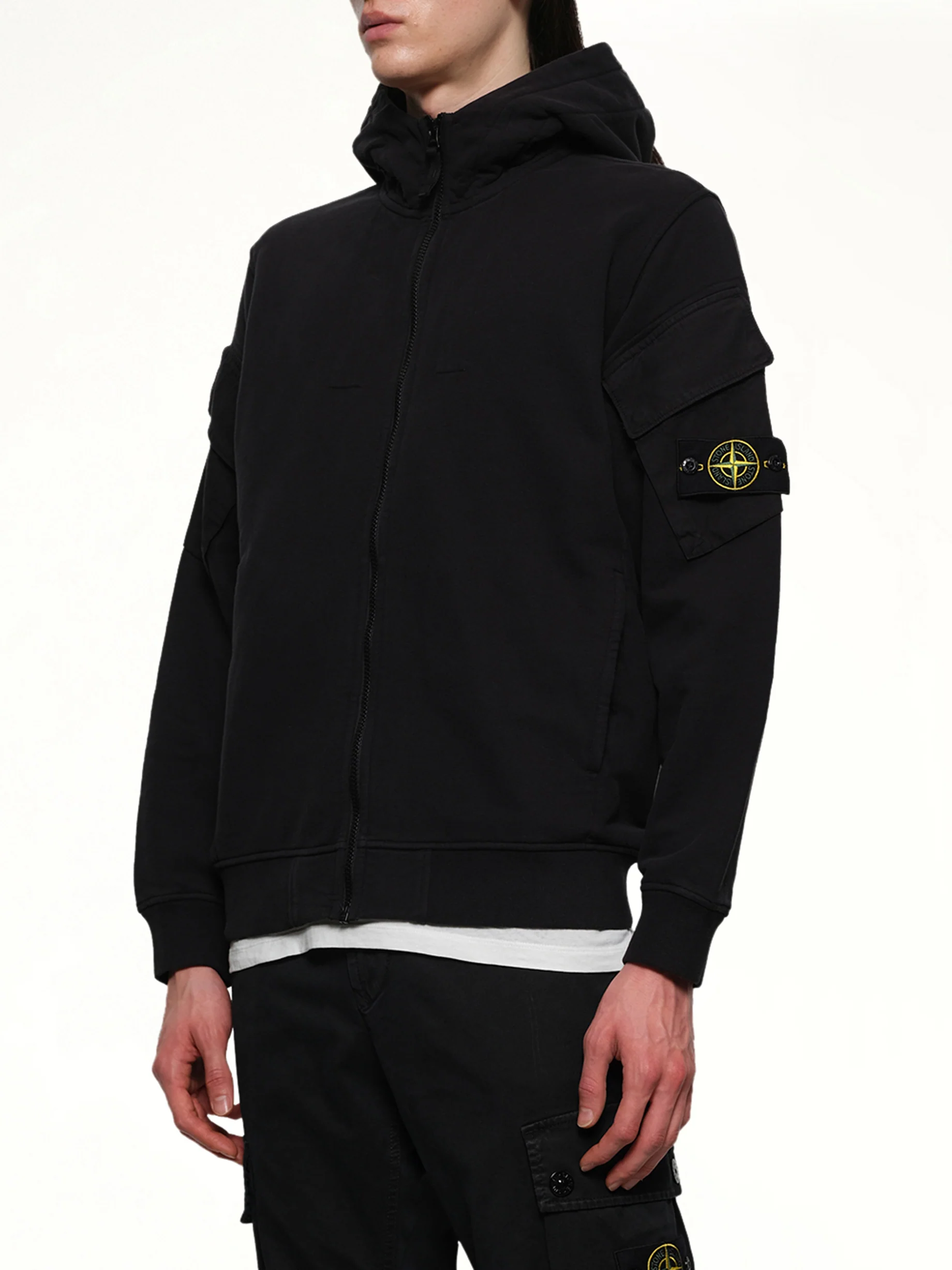 610000 Cotton Fleece Hoodie in Black - Image 6