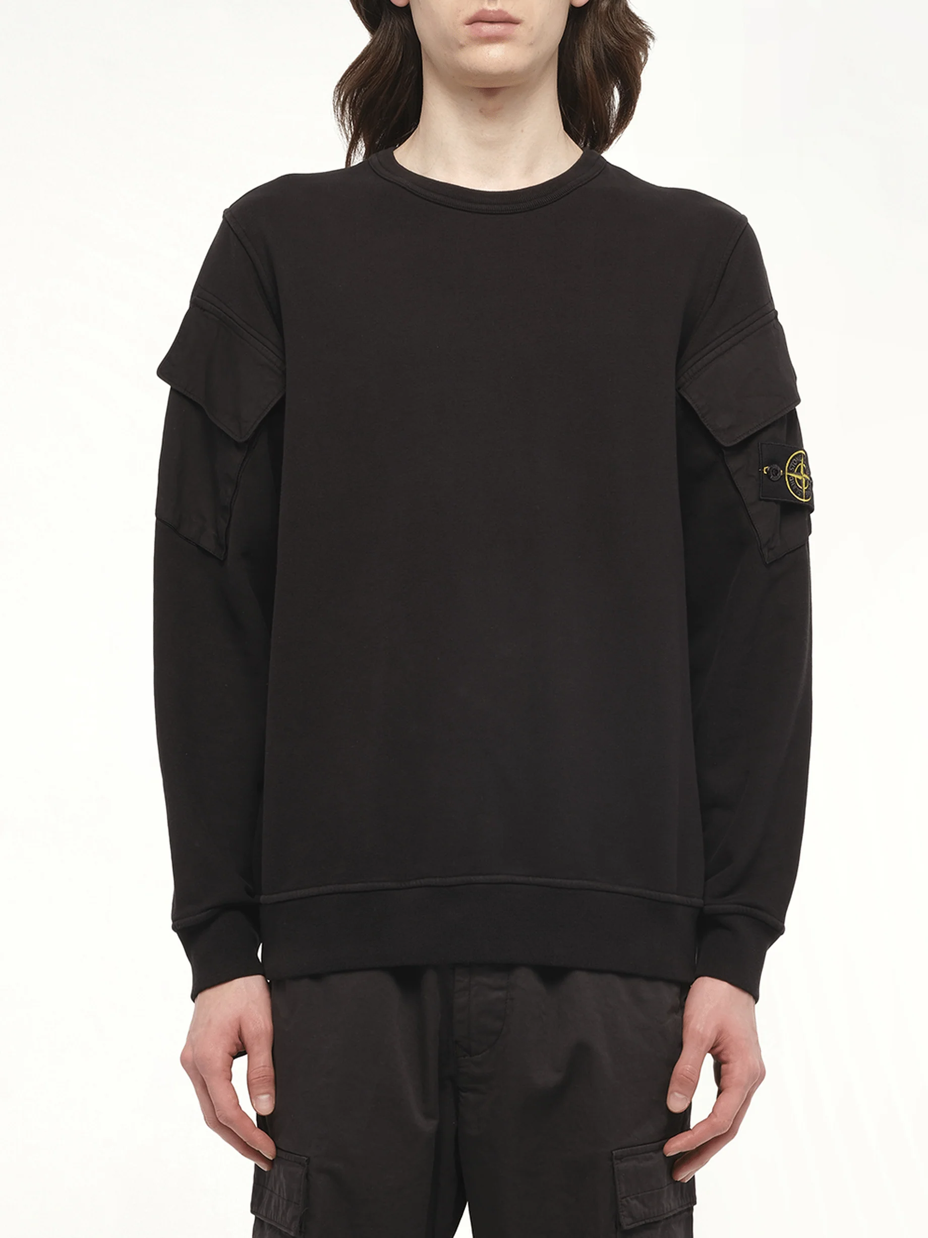 610000 Cotton Fleece Sweatshirt in Black