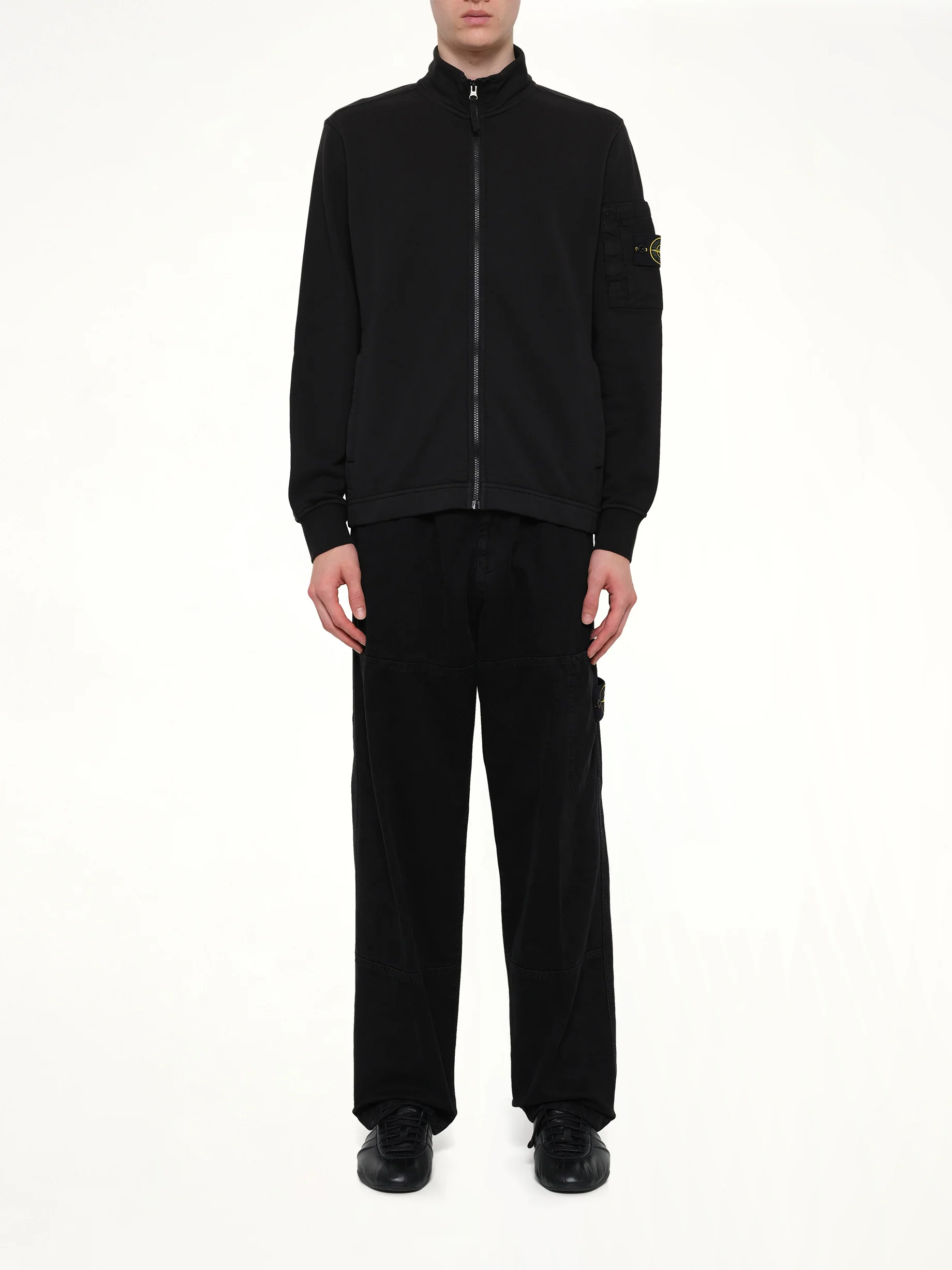 6100018 Zip Up Cardigan in Black - Image 7