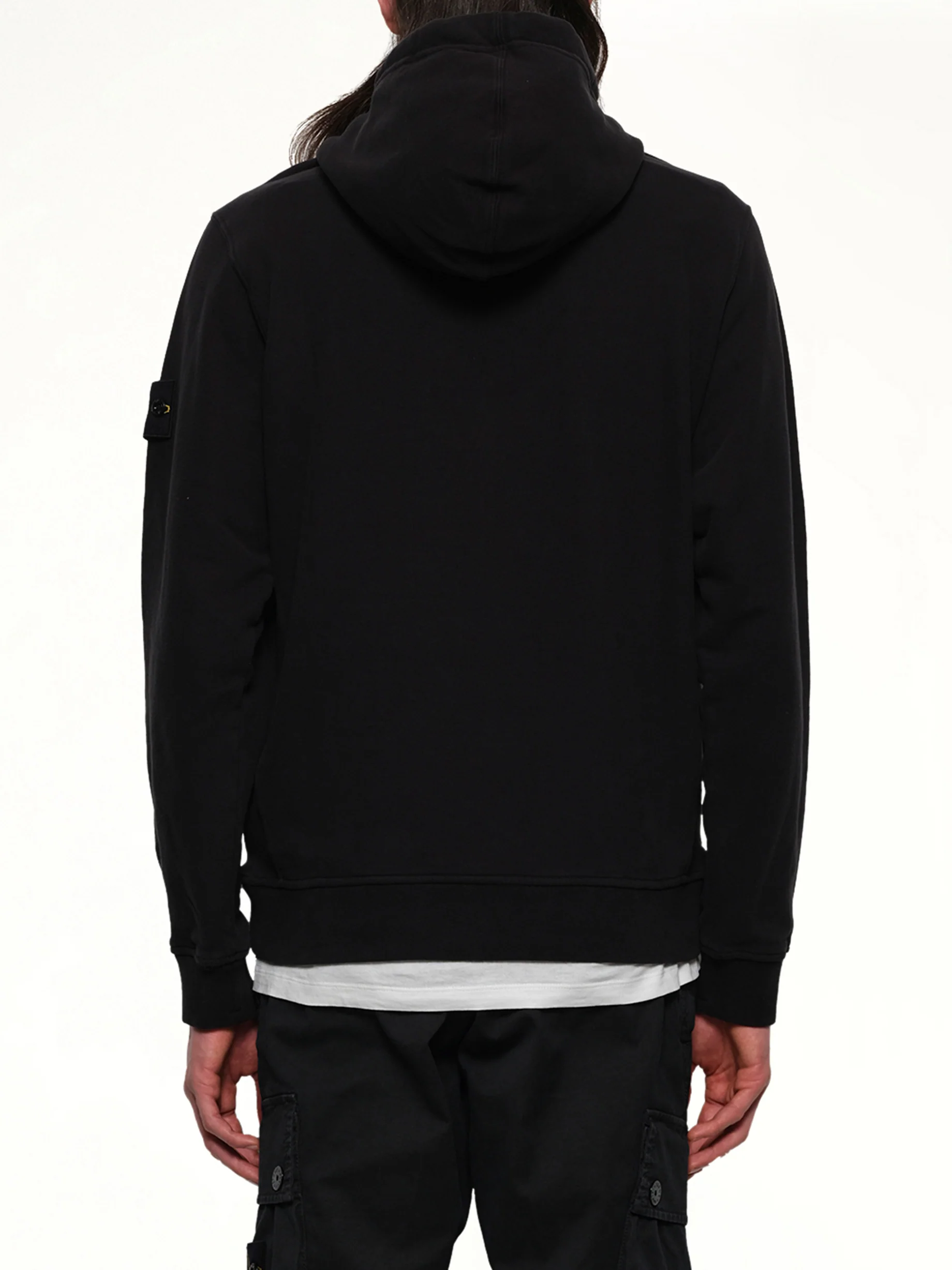 610002 Cotton Fleece Hoodie in Black - Image 6