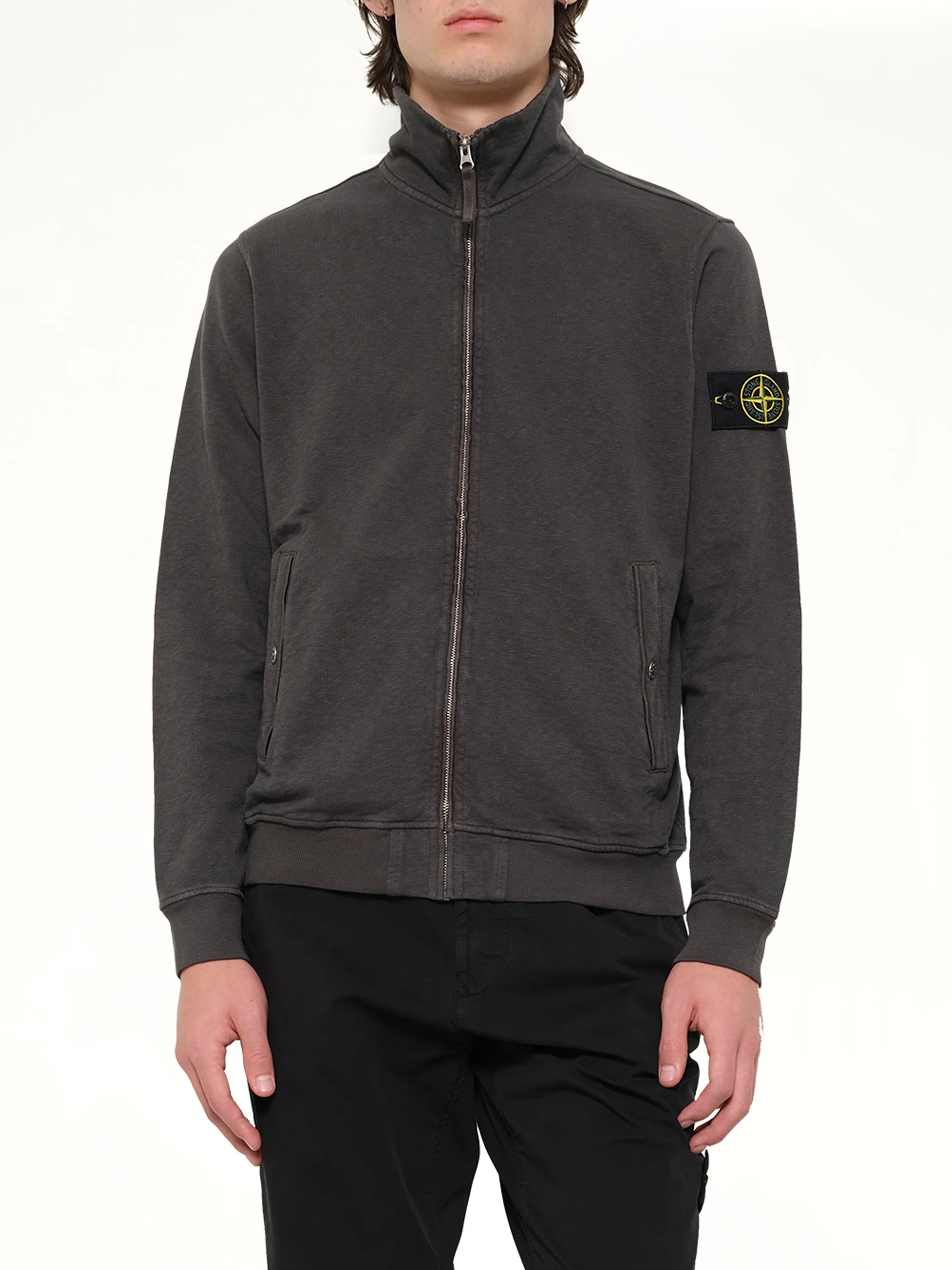 6100033 Zip Up Cardigan in Charcoal - Image 6