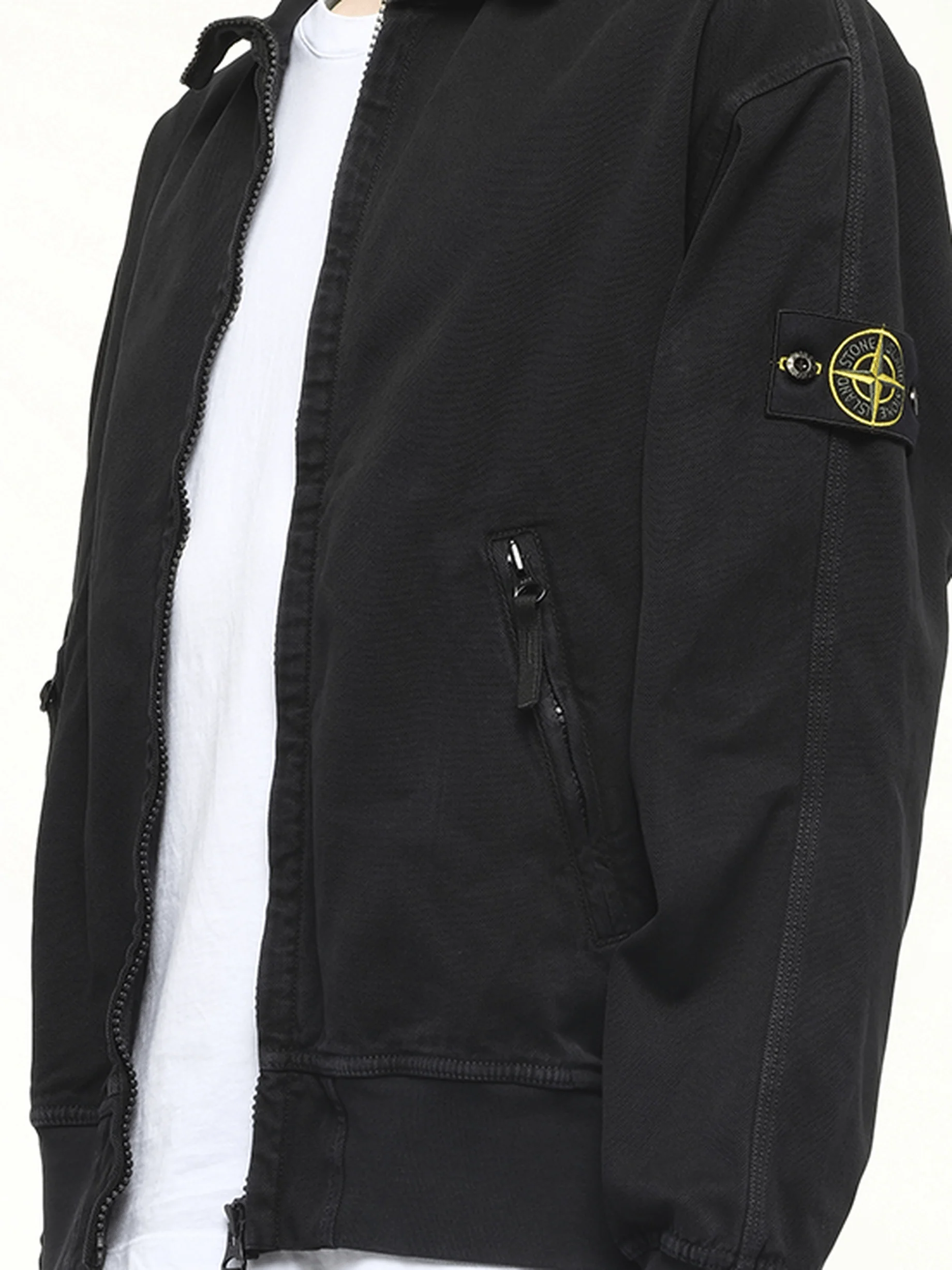 610005 Giubbotto Zip Up Cardigan in Black - Image 3