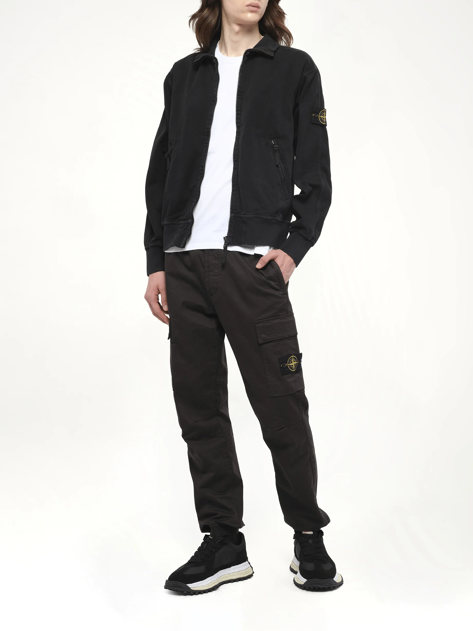 610005 Giubbotto Zip Up Cardigan in Black - Image 4