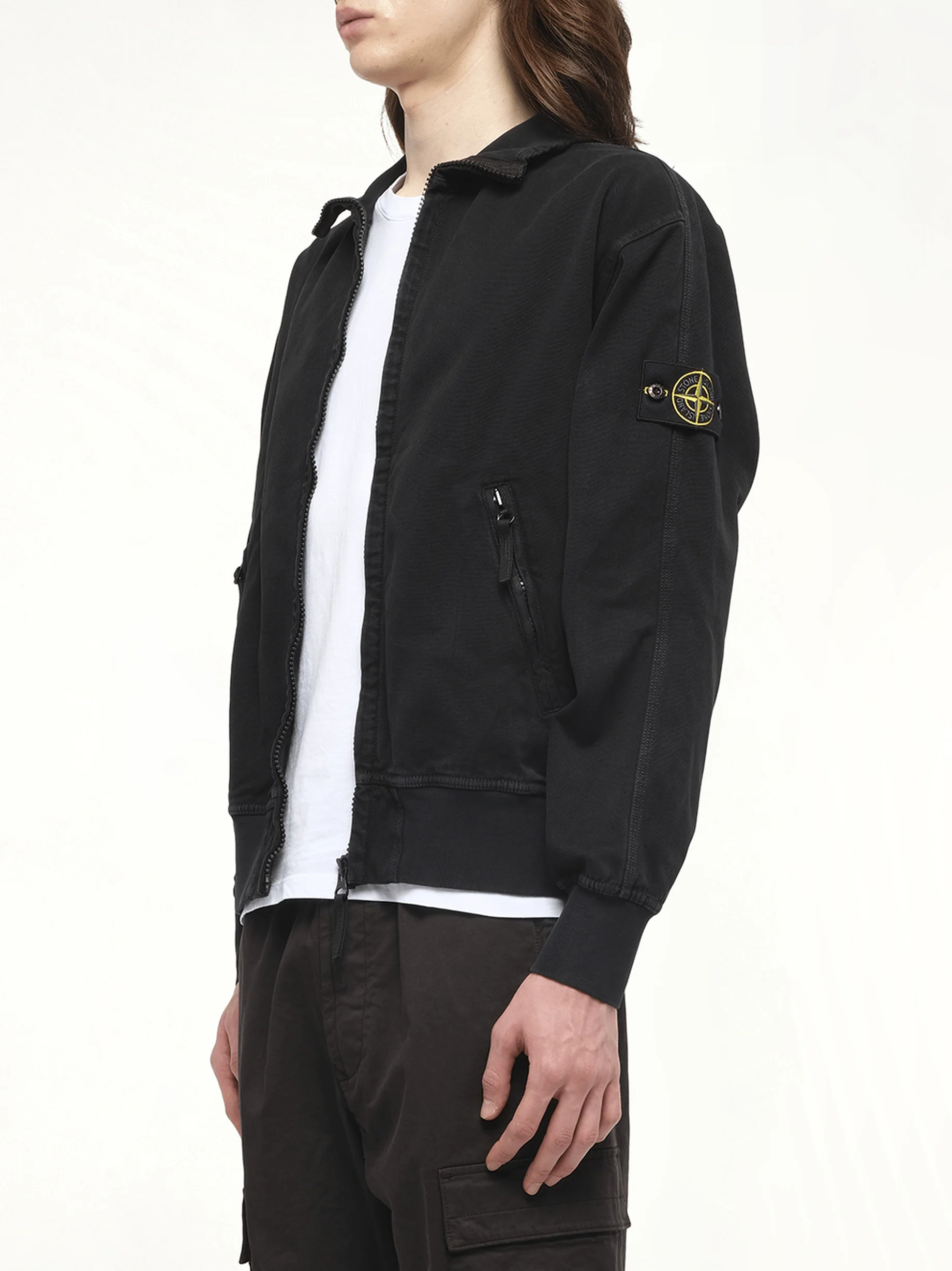 610005 Giubbotto Zip Up Cardigan in Black - Image 5