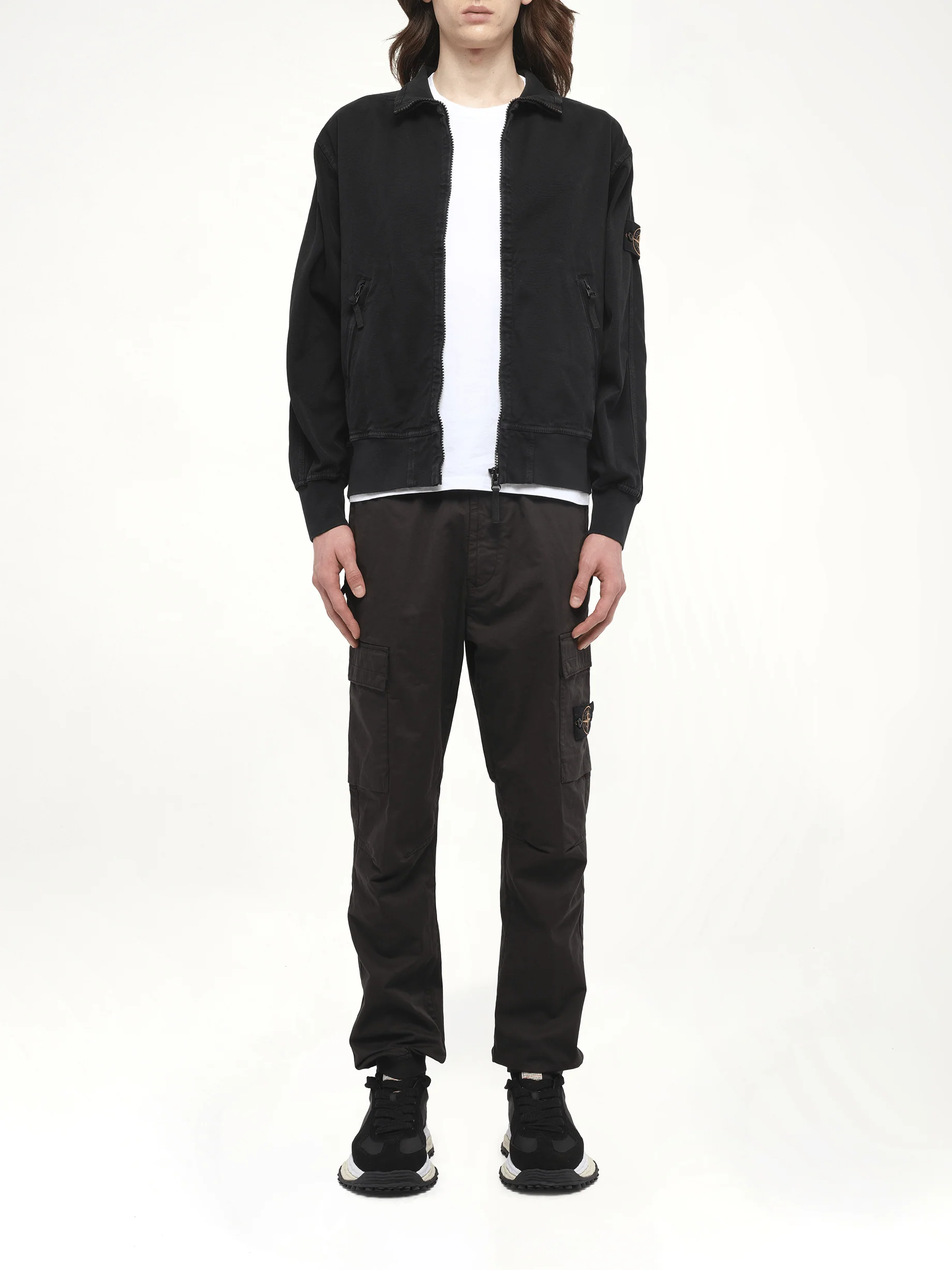 610005 Giubbotto Zip Up Cardigan in Black - Image 7