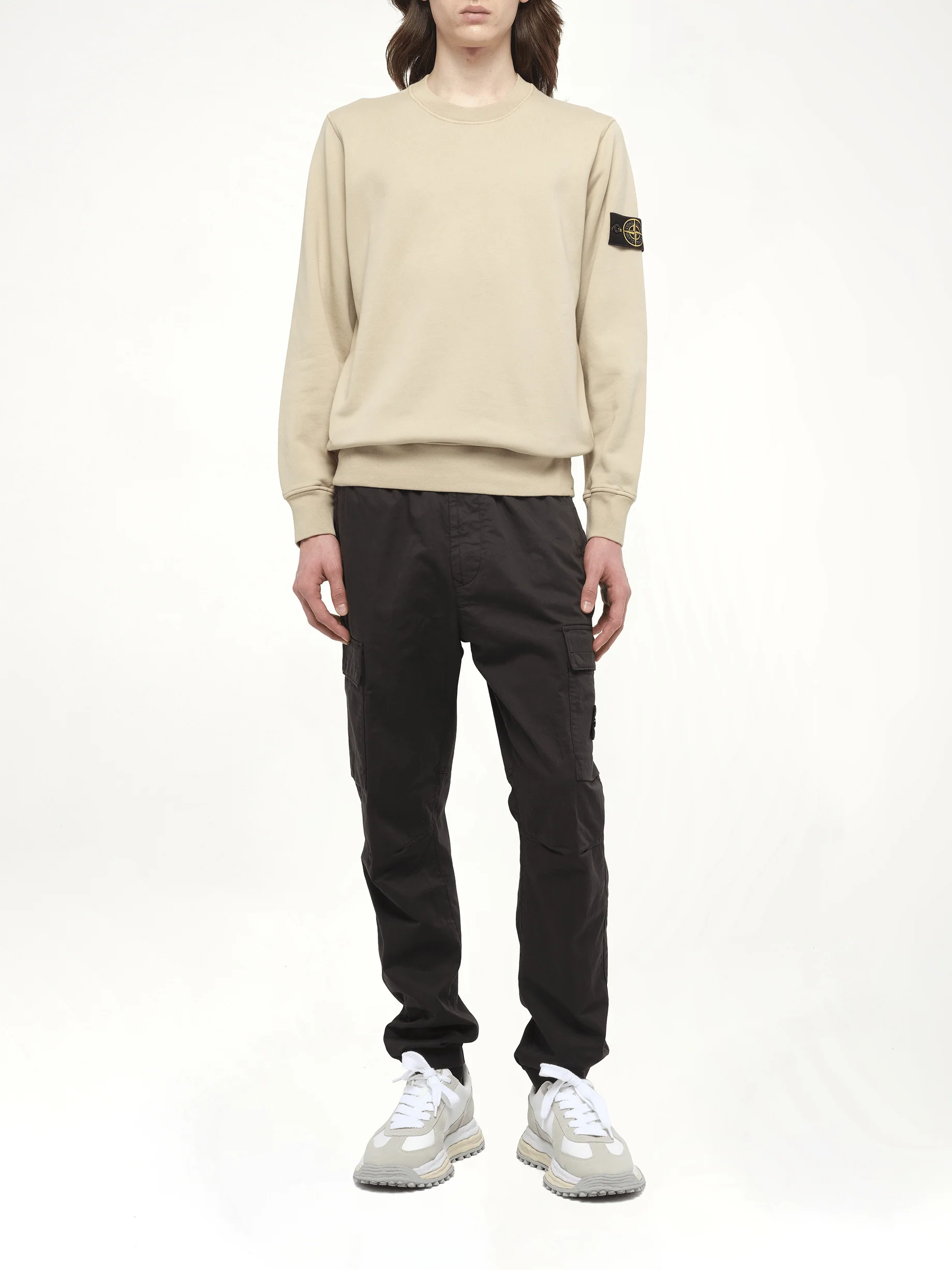 610006 Cotton Fleece Sweatshirt in Desert - Image 4