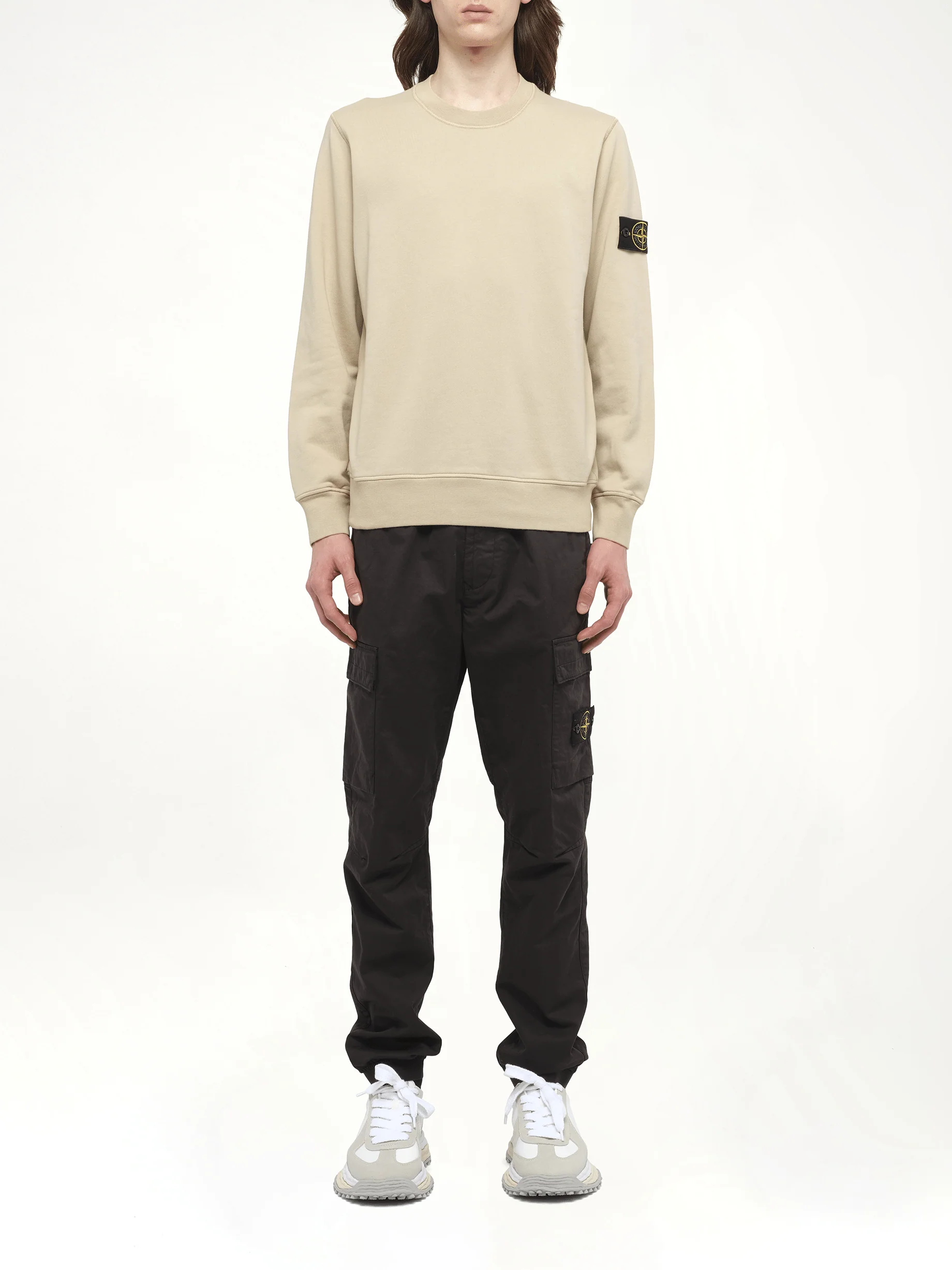 610006 Cotton Fleece Sweatshirt in Desert - Image 7