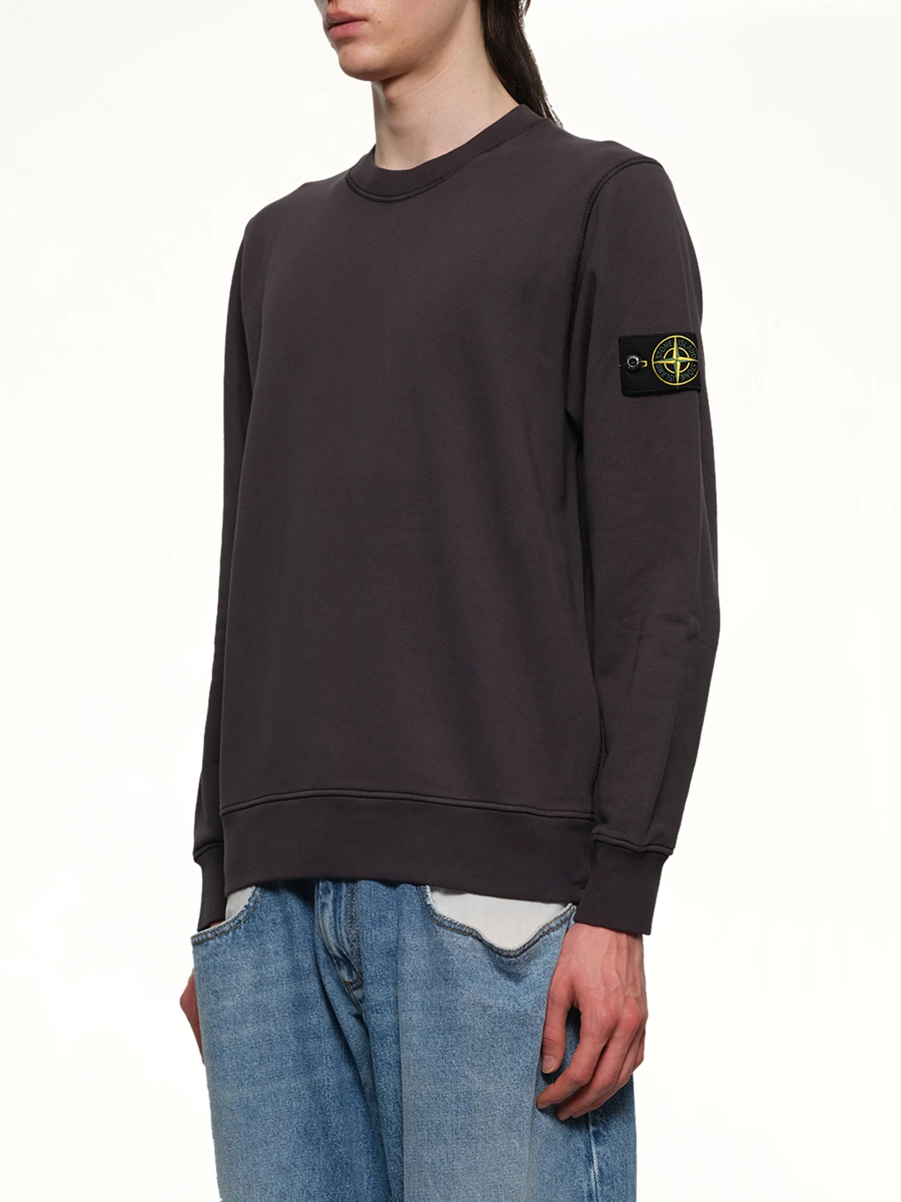 610006 Crewneck Sweatshirt in Lead Grey - Image 3