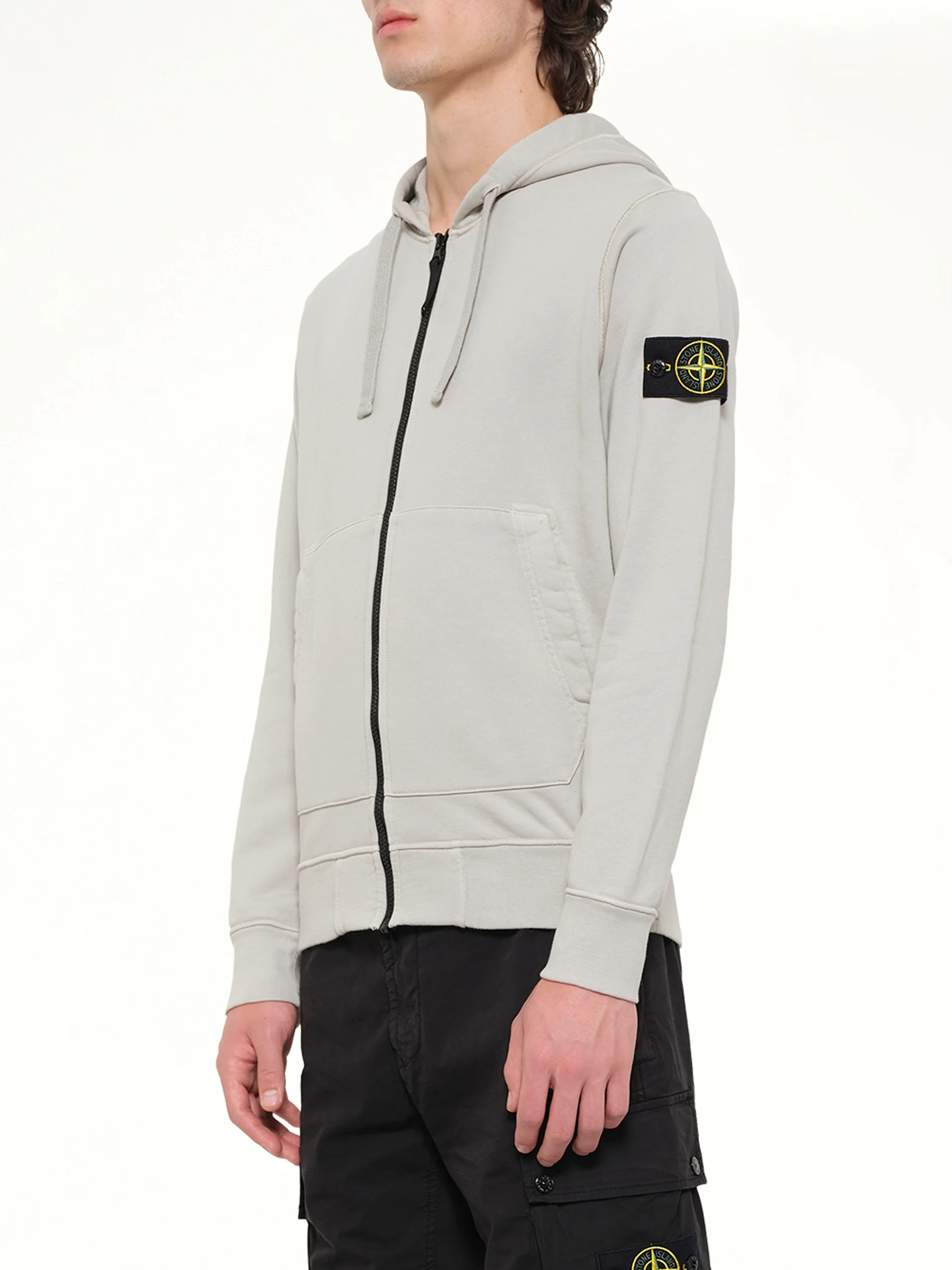 6100061 Hoodie Sweater in Pearl Grey - Image 3