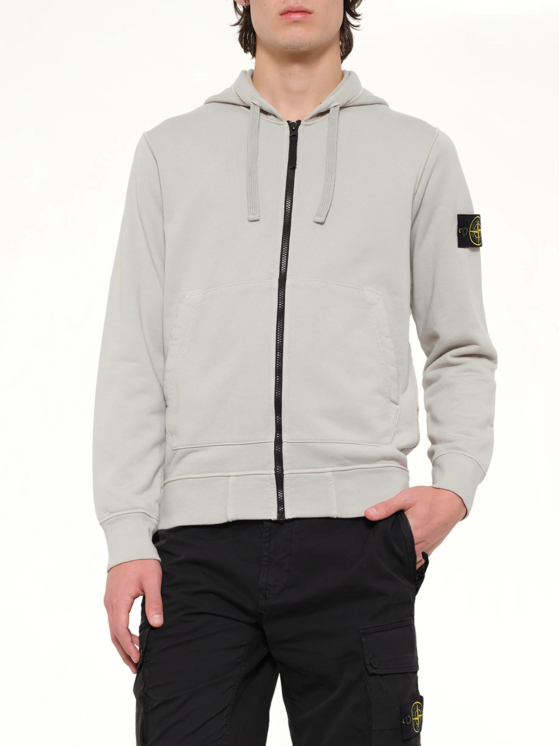 6100061 Hoodie Sweater in Pearl Grey - Image 6