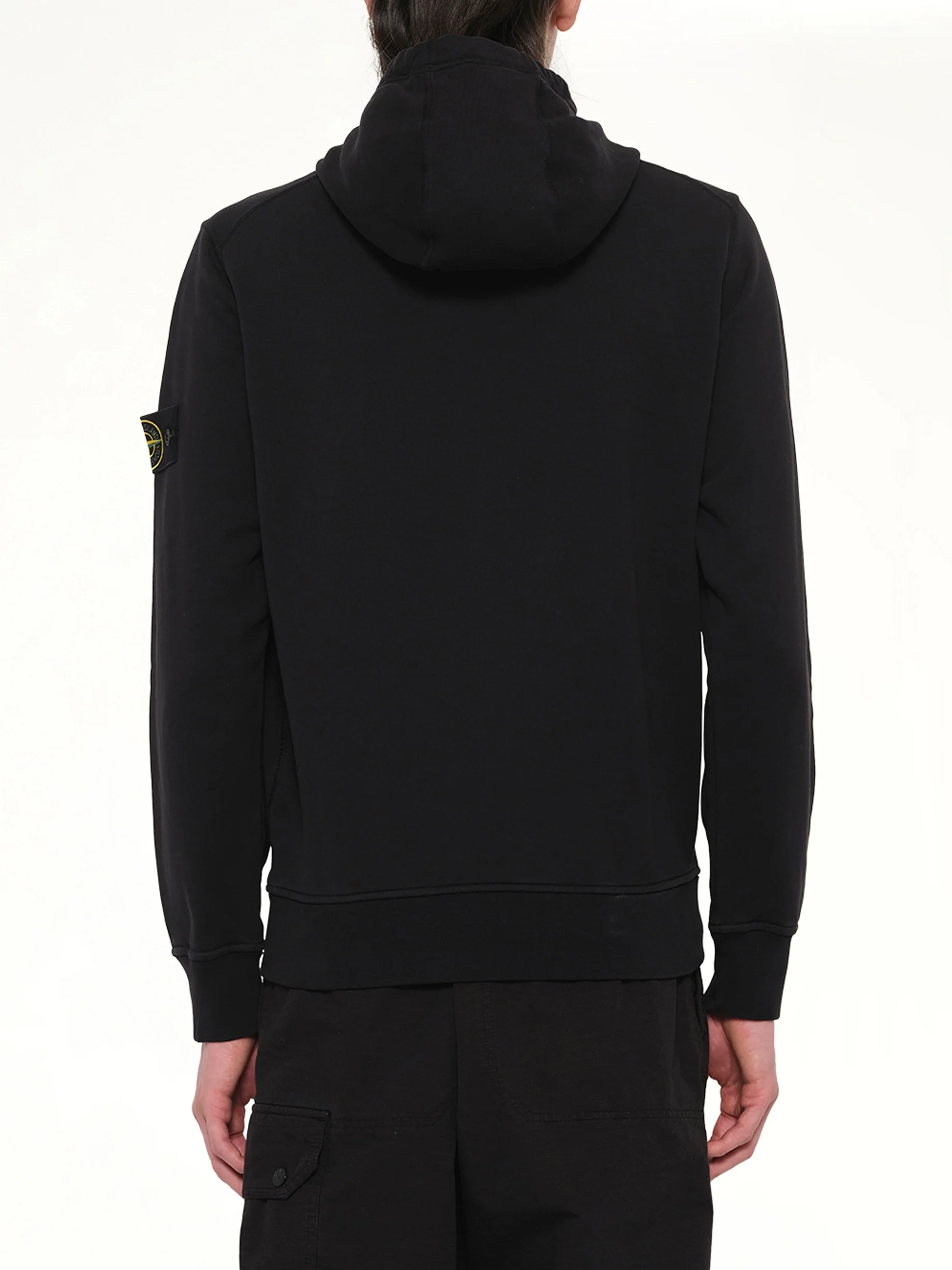 6100062 Cotton Fleece Hoodie in Black - Image 5