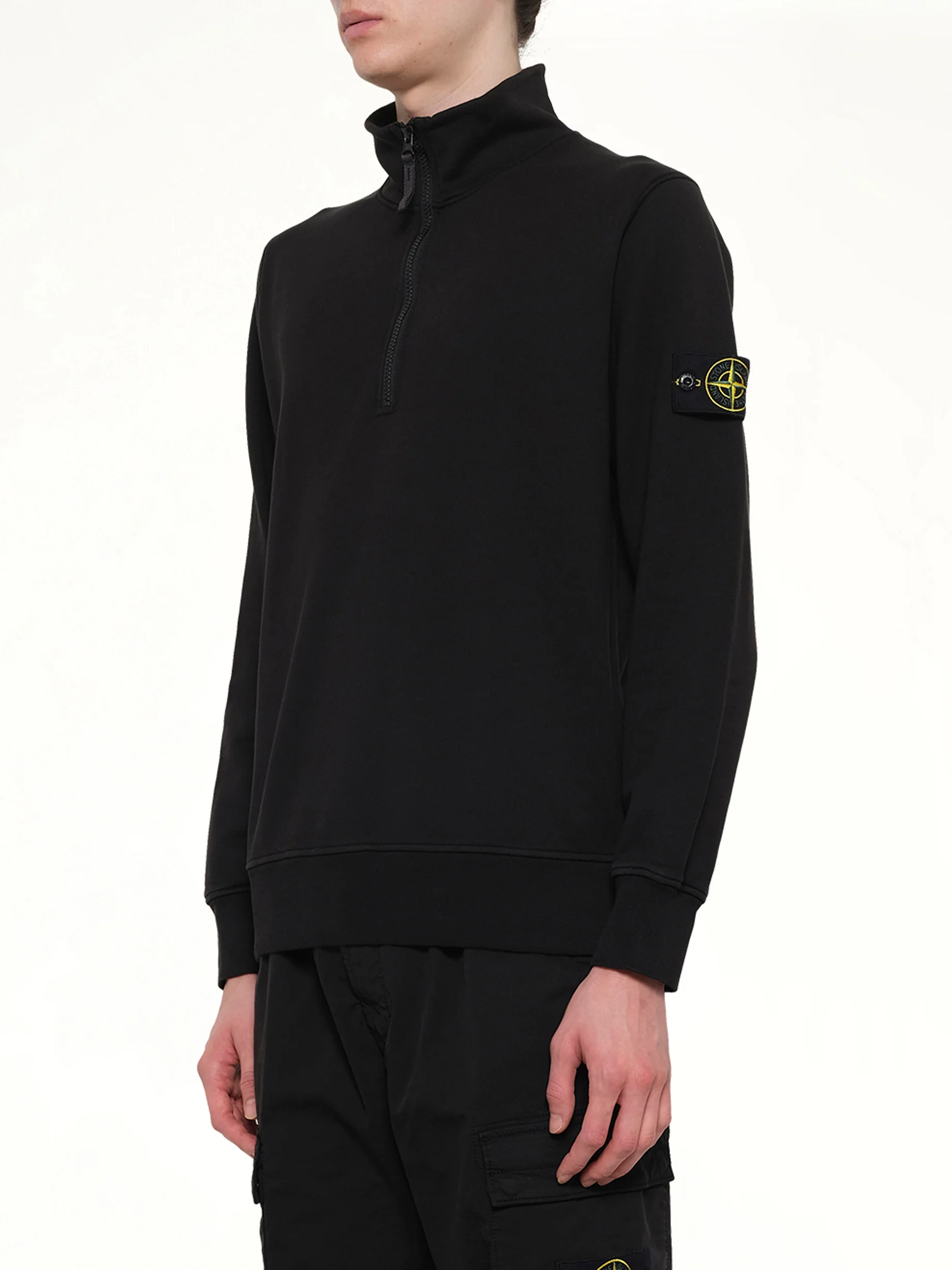 6100070 LS Polo in Black - Image 3