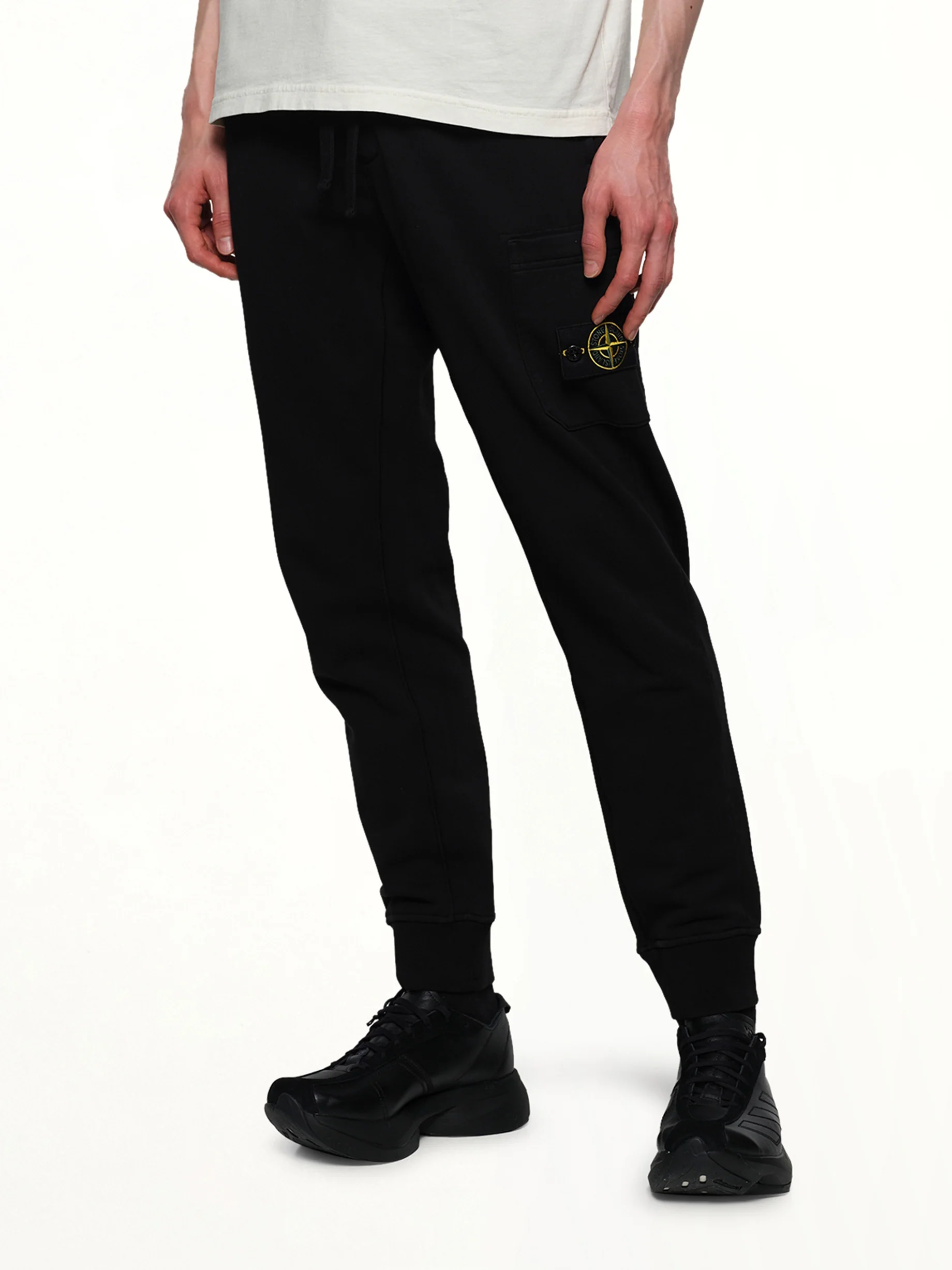 620001 Cotton Fleece Sweatpants in Black - Image 6