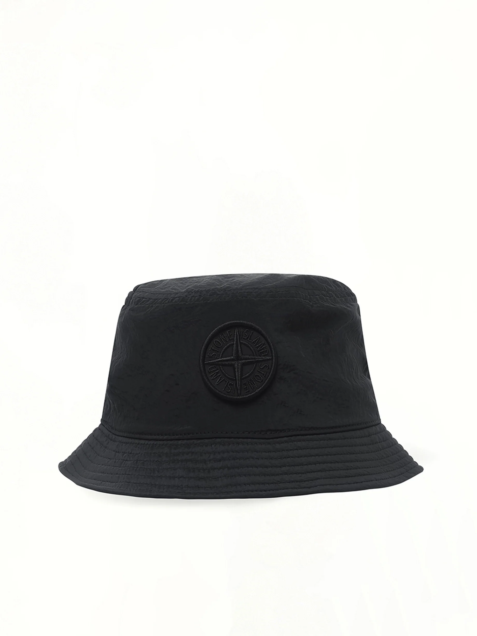 910001 Nylon Metal Bucket Hat in Black