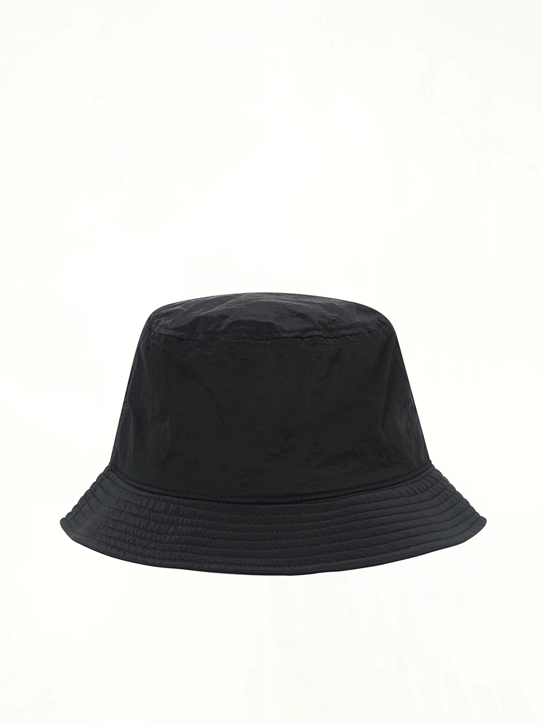 910001 Nylon Metal Bucket Hat in Black - Image 2