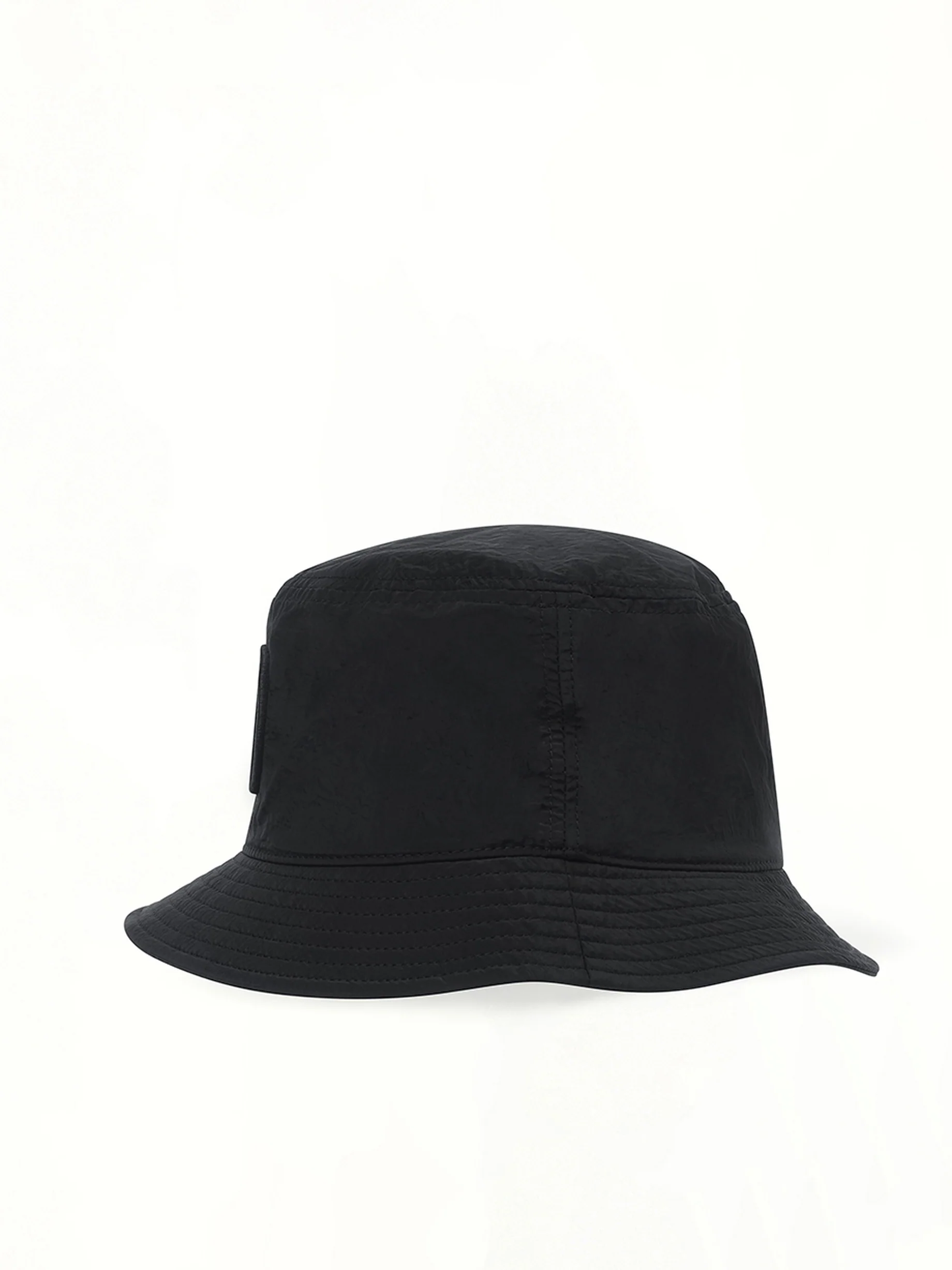 910001 Nylon Metal Bucket Hat in Black - Image 3