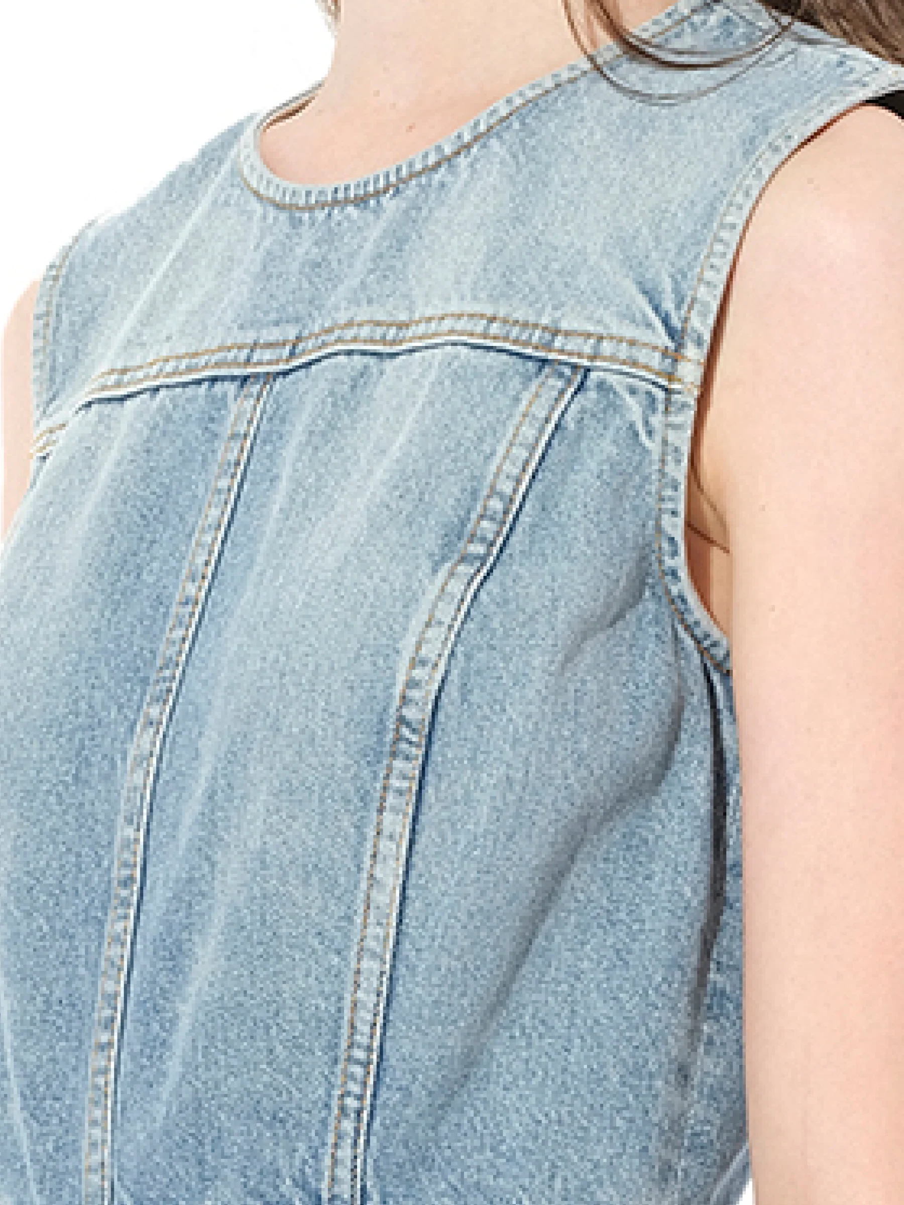 Abito Denim Dress in Blue - Image 2