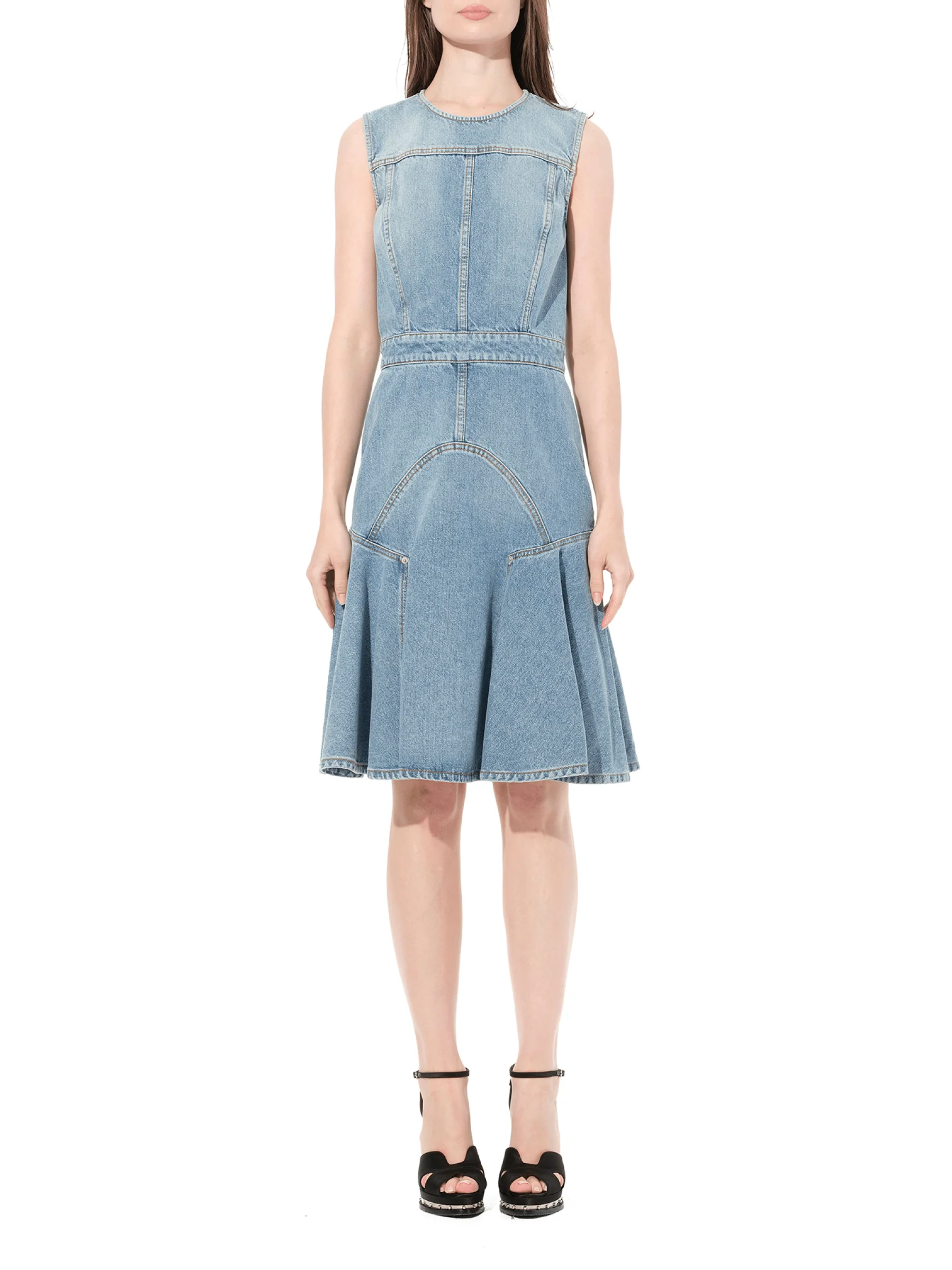 Abito Denim Dress in Blue - Image 4