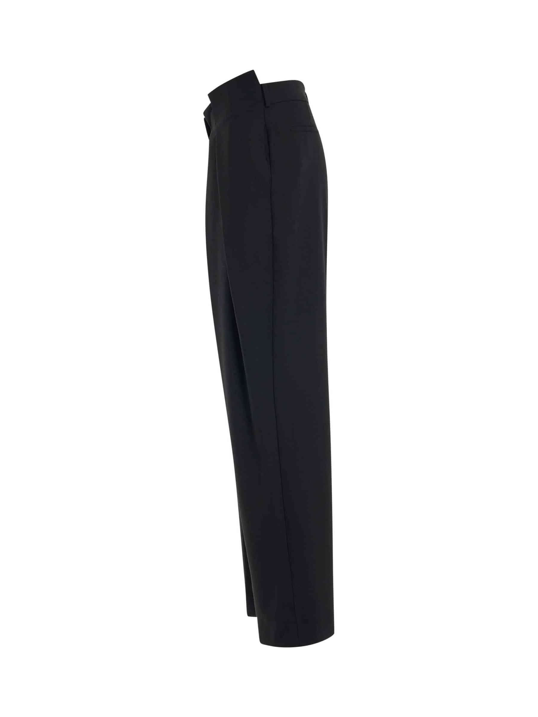 Ablohland Wool Paperbag Pants in Black - Image 3