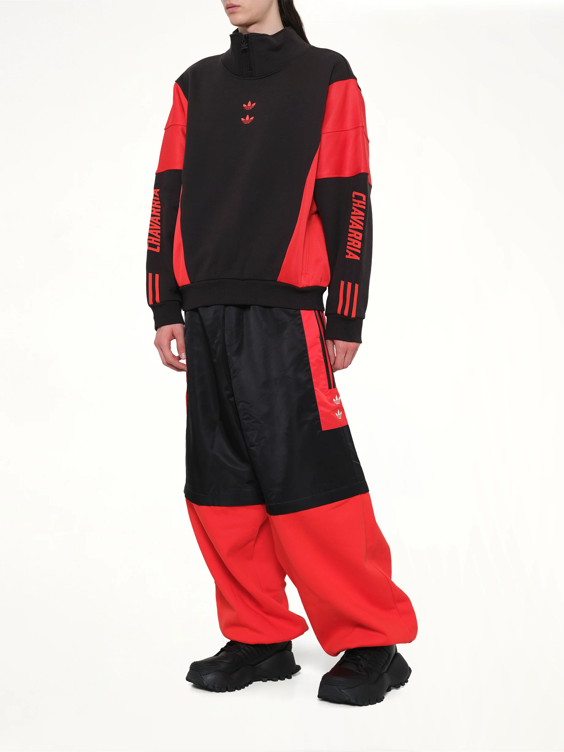 Adidas X Chavarria Gomez Zip Off Pant in Black/Red - Image 4