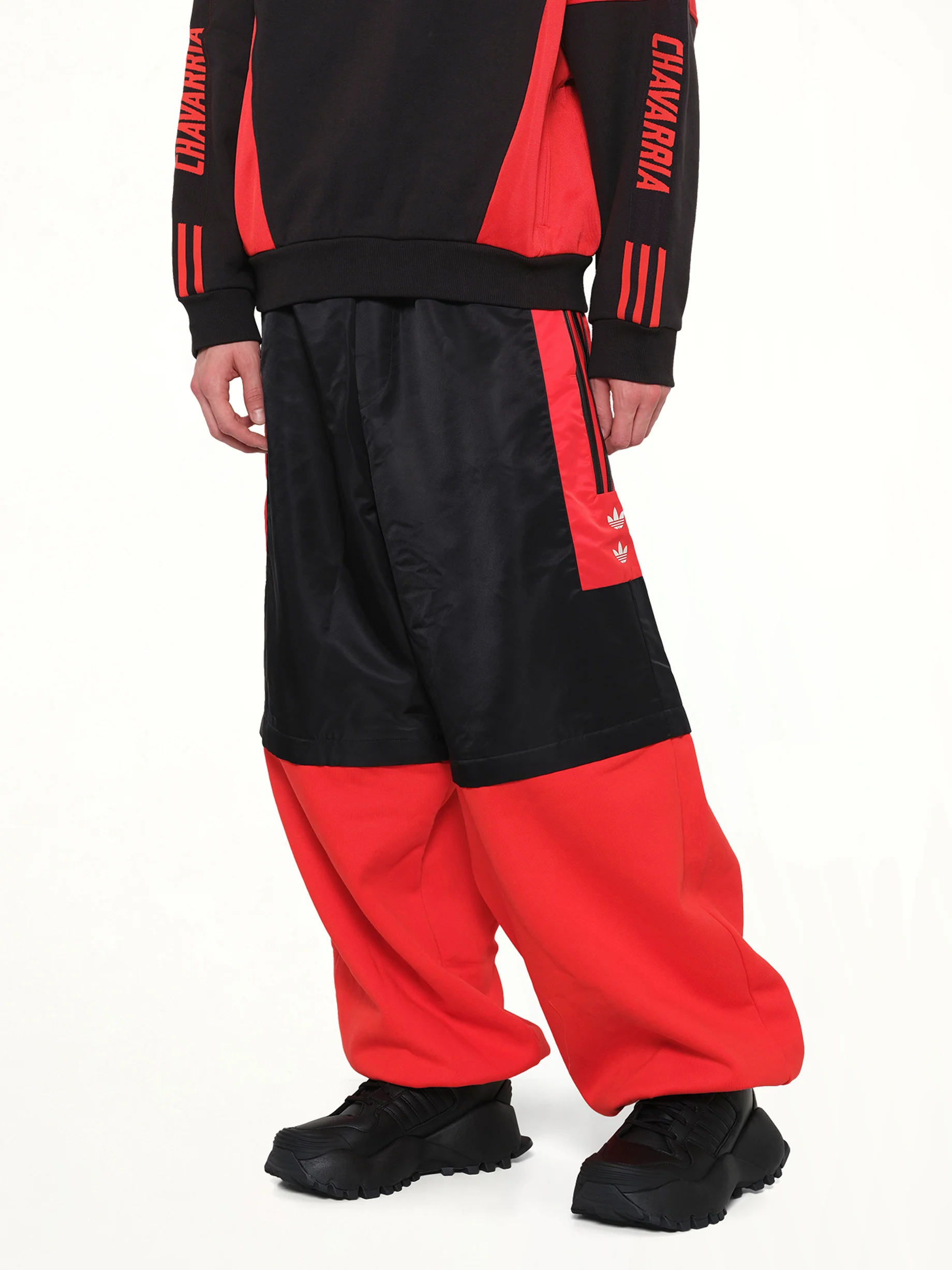 Adidas X Chavarria Gomez Zip Off Pant in Black/Red - Image 6